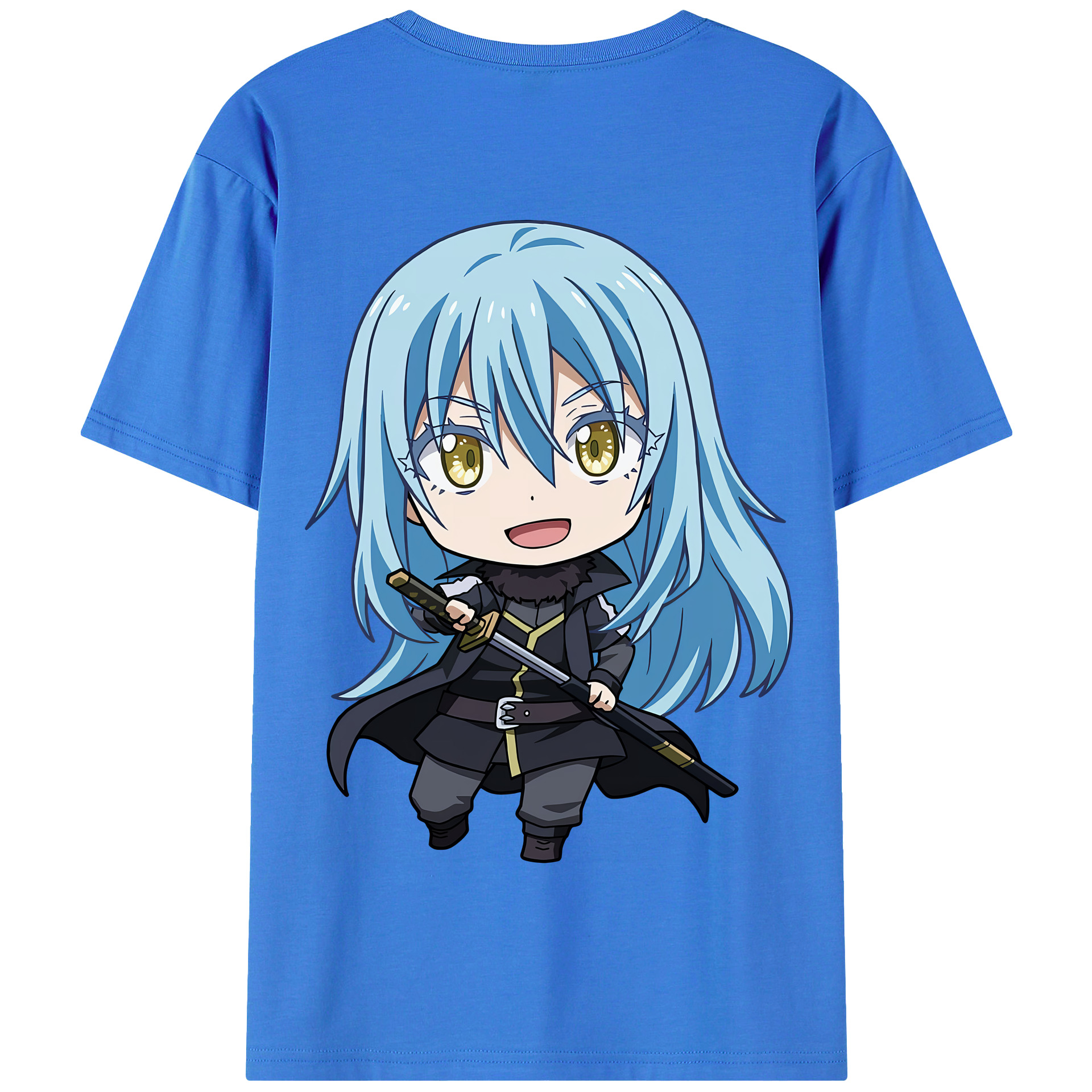 （画像用） 転スラ Regarding Reincarnated to Slime 綿100％半袖Tシャツ（背面プリント）