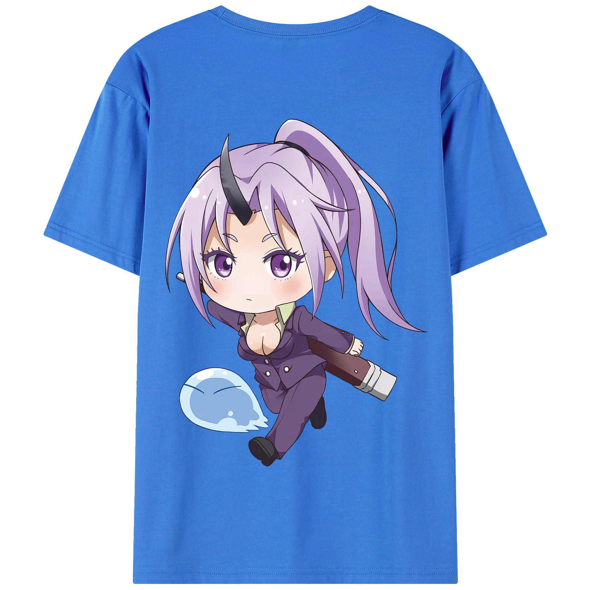 （画像用） 転スラ Regarding Reincarnated to Slime 綿100％半袖Tシャツ（背面プリント）