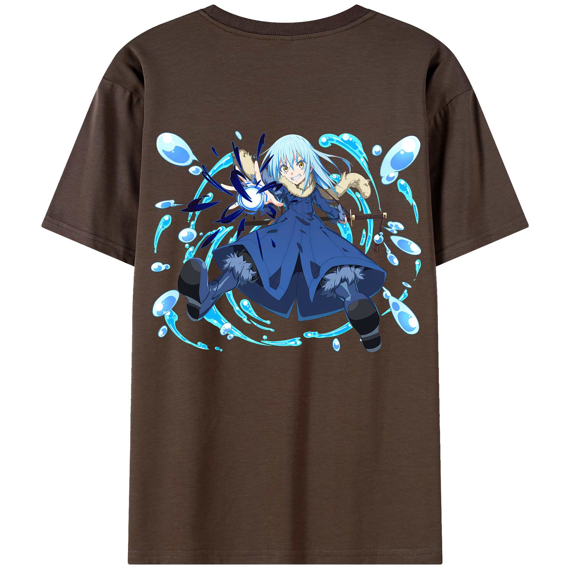 （画像用） 転スラ Regarding Reincarnated to Slime 綿100％半袖Tシャツ（背面プリント）