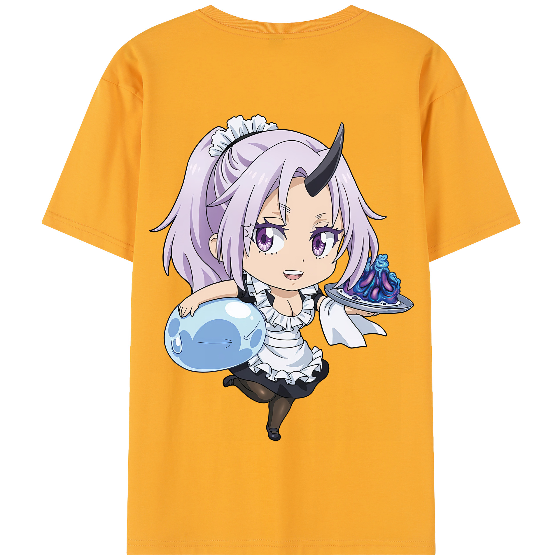 （画像用） 転スラ Regarding Reincarnated to Slime 綿100％半袖Tシャツ（背面プリント）