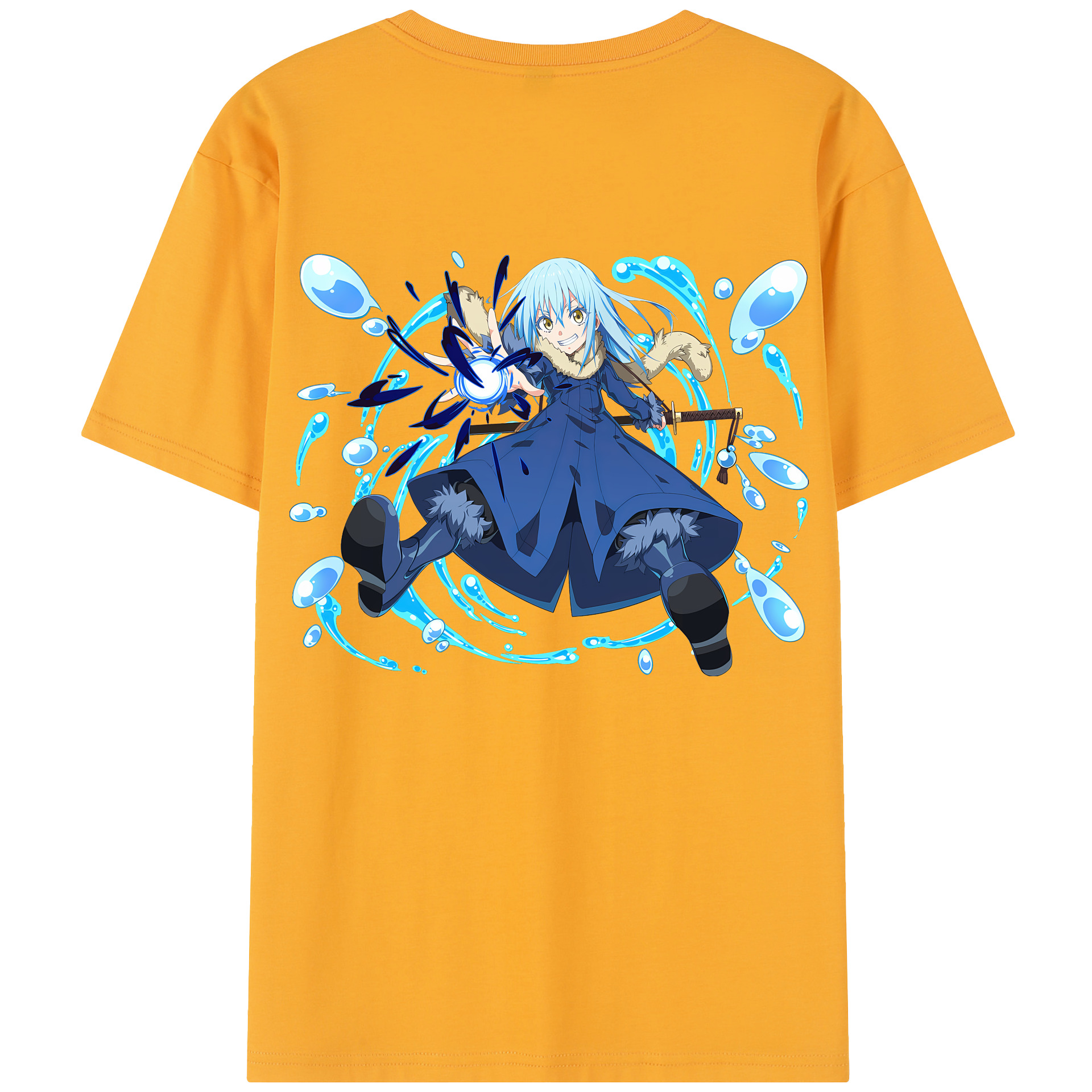 （画像用） 転スラ Regarding Reincarnated to Slime 綿100％半袖Tシャツ（背面プリント）