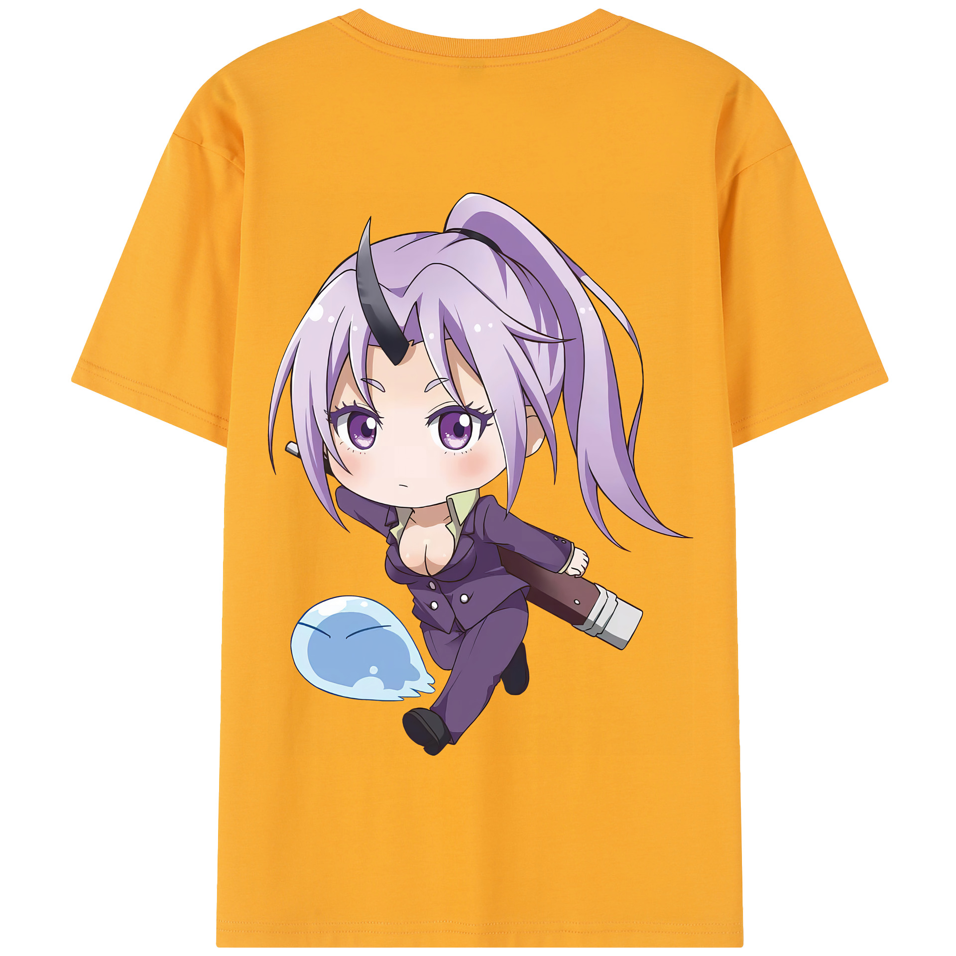 （画像用） 転スラ Regarding Reincarnated to Slime 綿100％半袖Tシャツ（背面プリント）