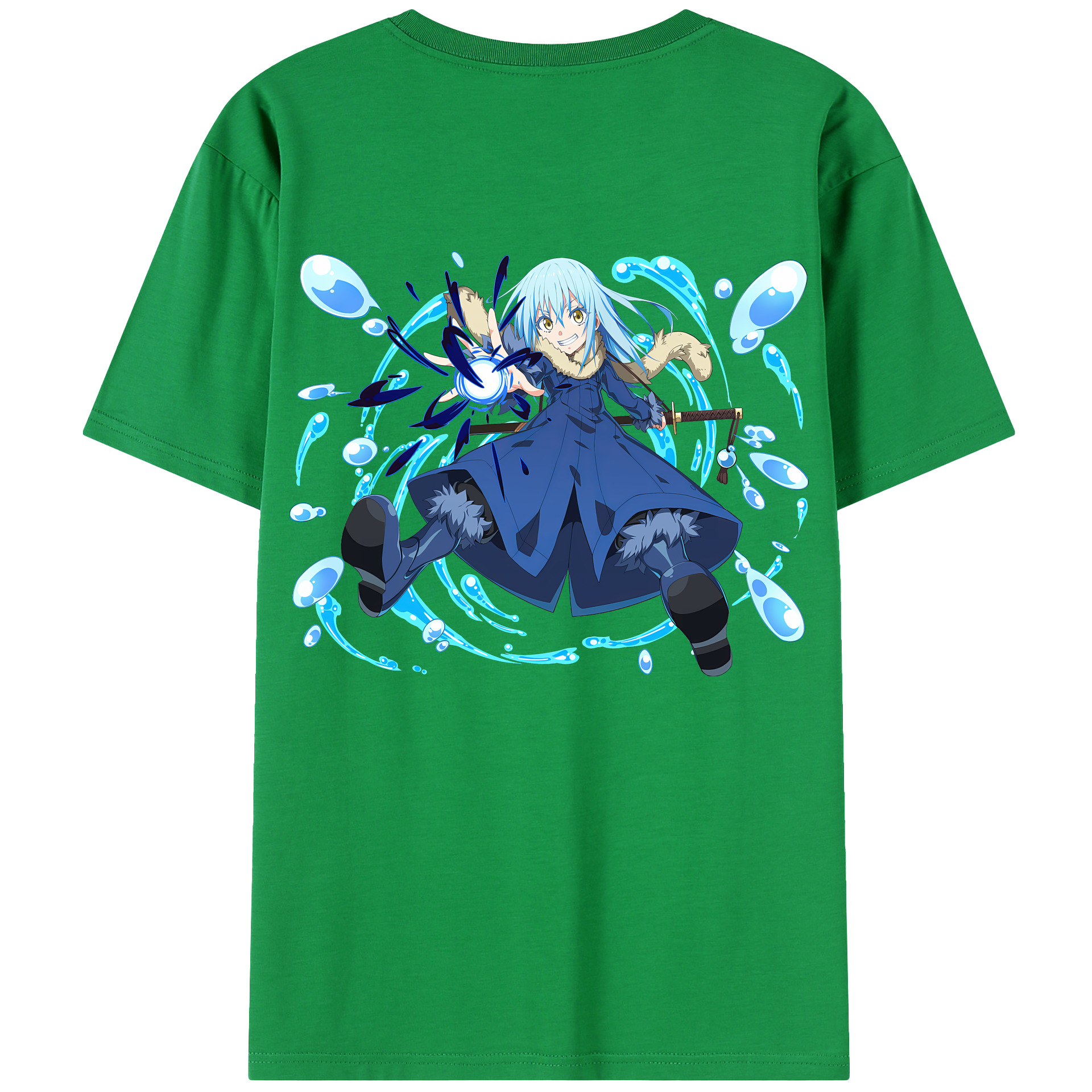 （画像用） 転スラ Regarding Reincarnated to Slime 綿100％半袖Tシャツ（背面プリント）