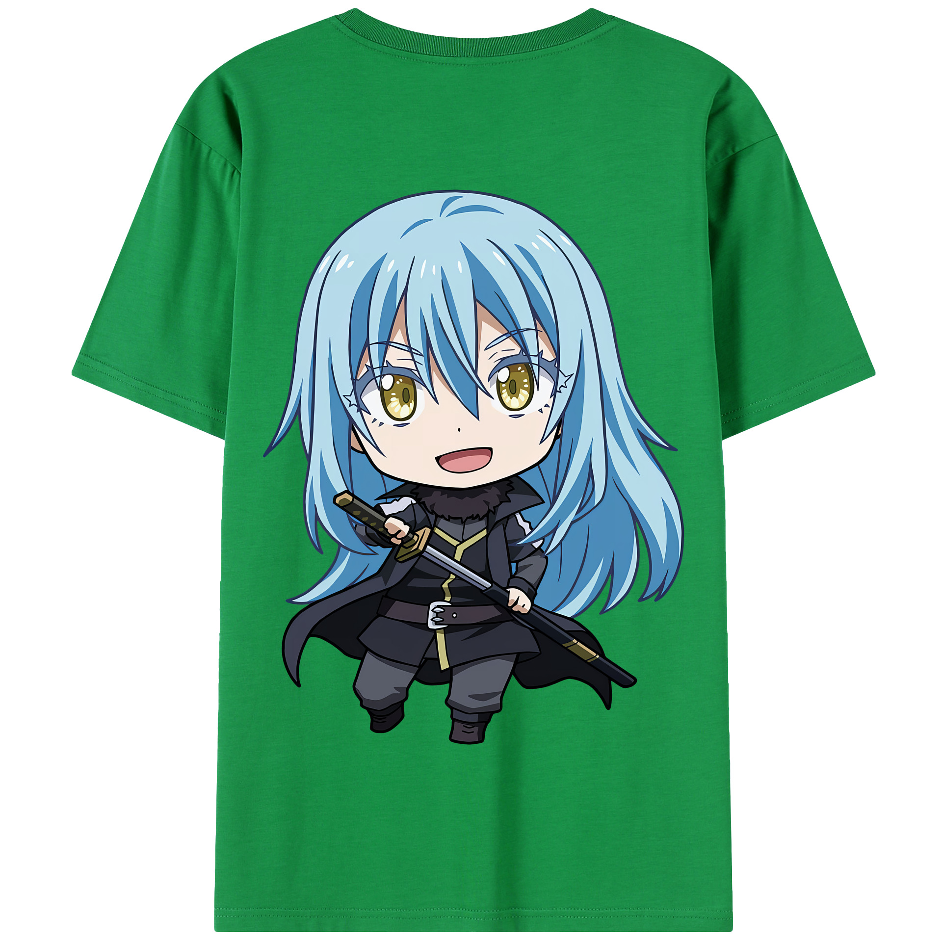 （画像用） 転スラ Regarding Reincarnated to Slime 綿100％半袖Tシャツ（背面プリント）