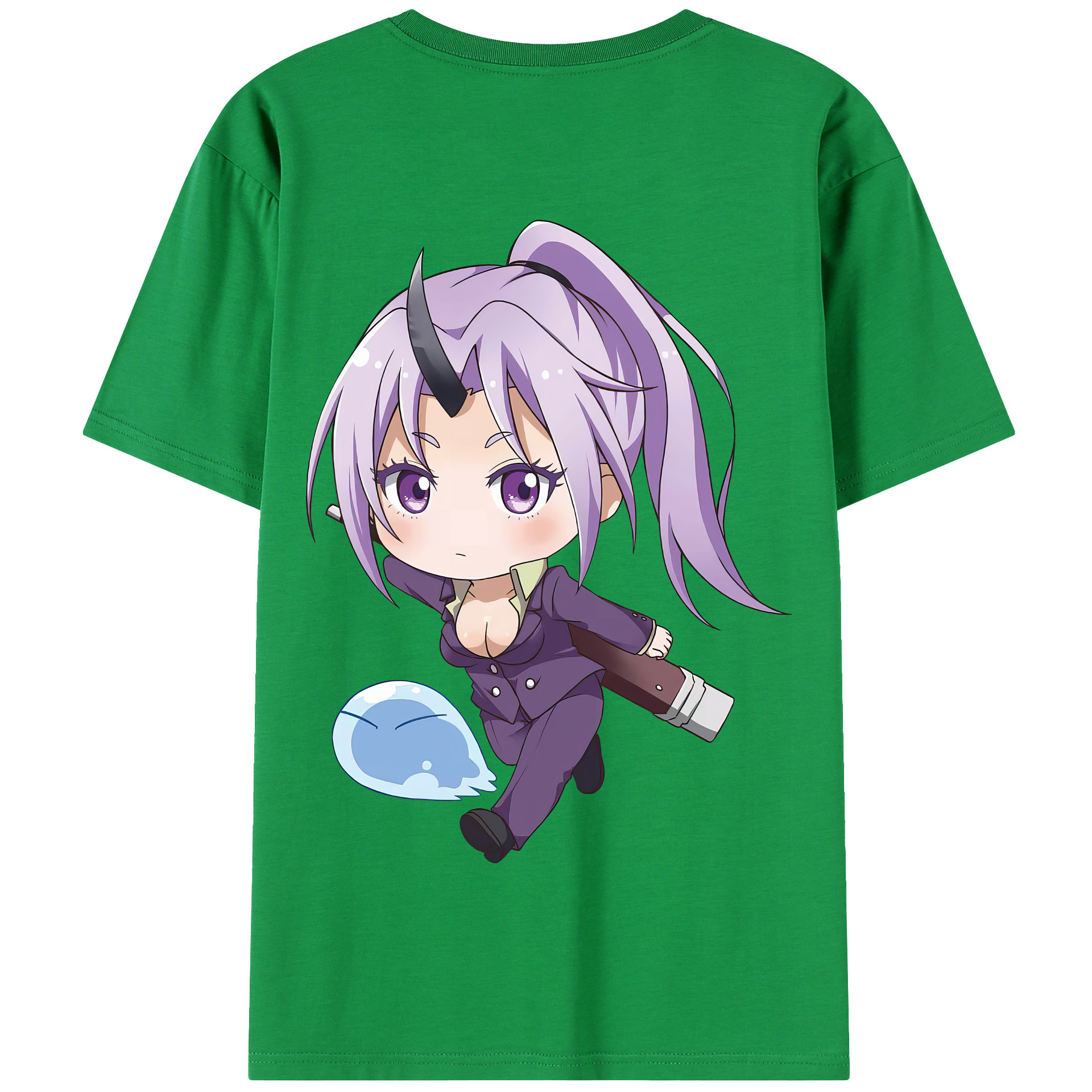 （画像用） 転スラ Regarding Reincarnated to Slime 綿100％半袖Tシャツ（背面プリント）