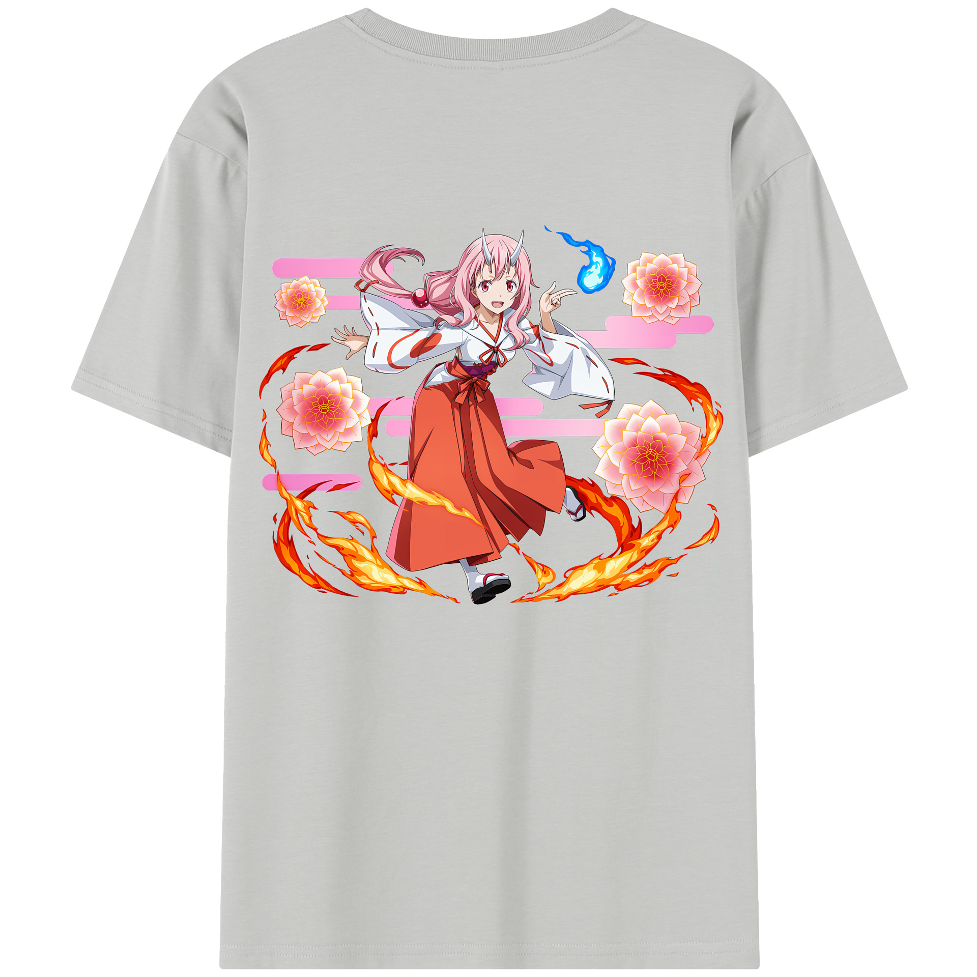 （画像用） 転スラ Regarding Reincarnated to Slime 綿100％半袖Tシャツ（背面プリント）