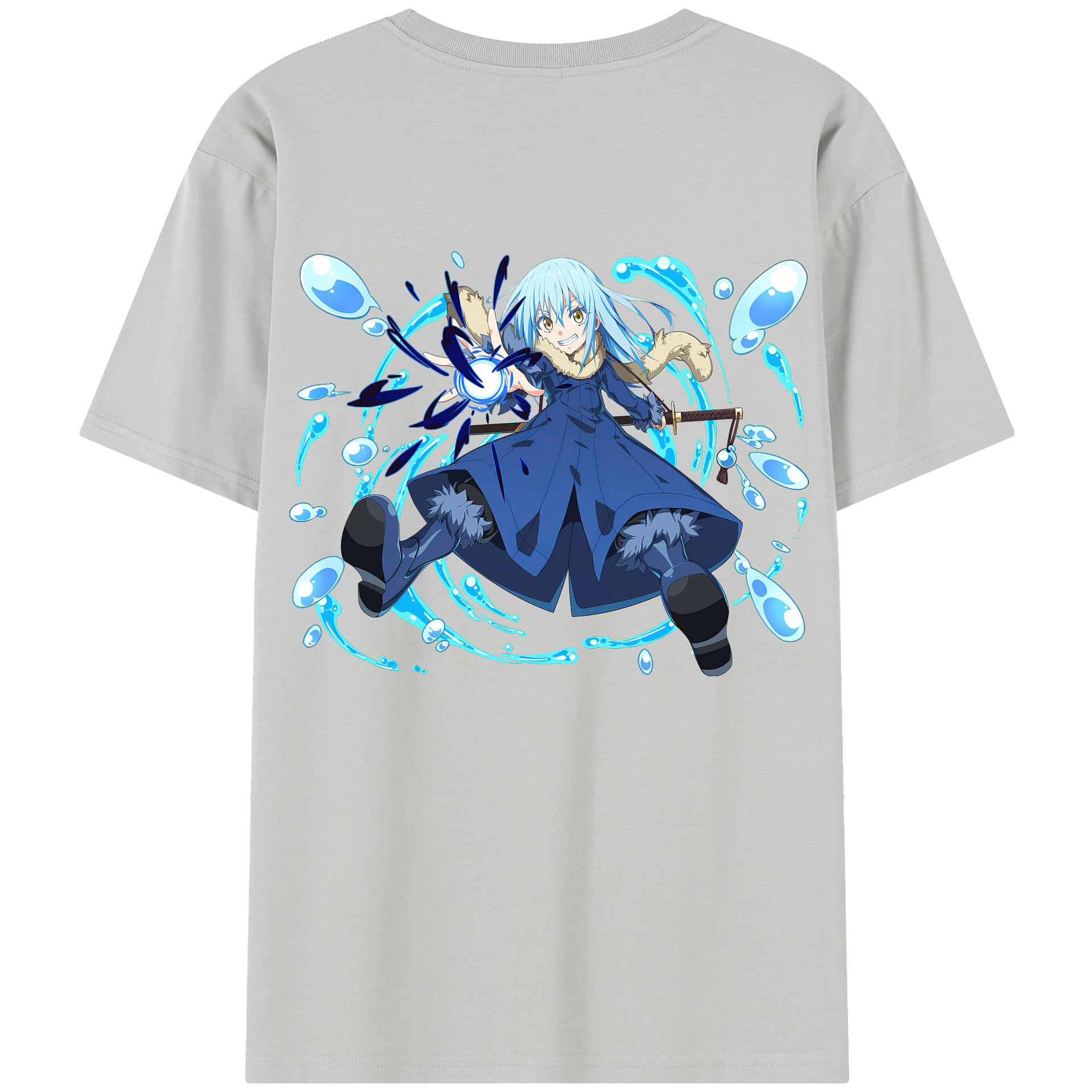 （画像用） 転スラ Regarding Reincarnated to Slime 綿100％半袖Tシャツ（背面プリント）