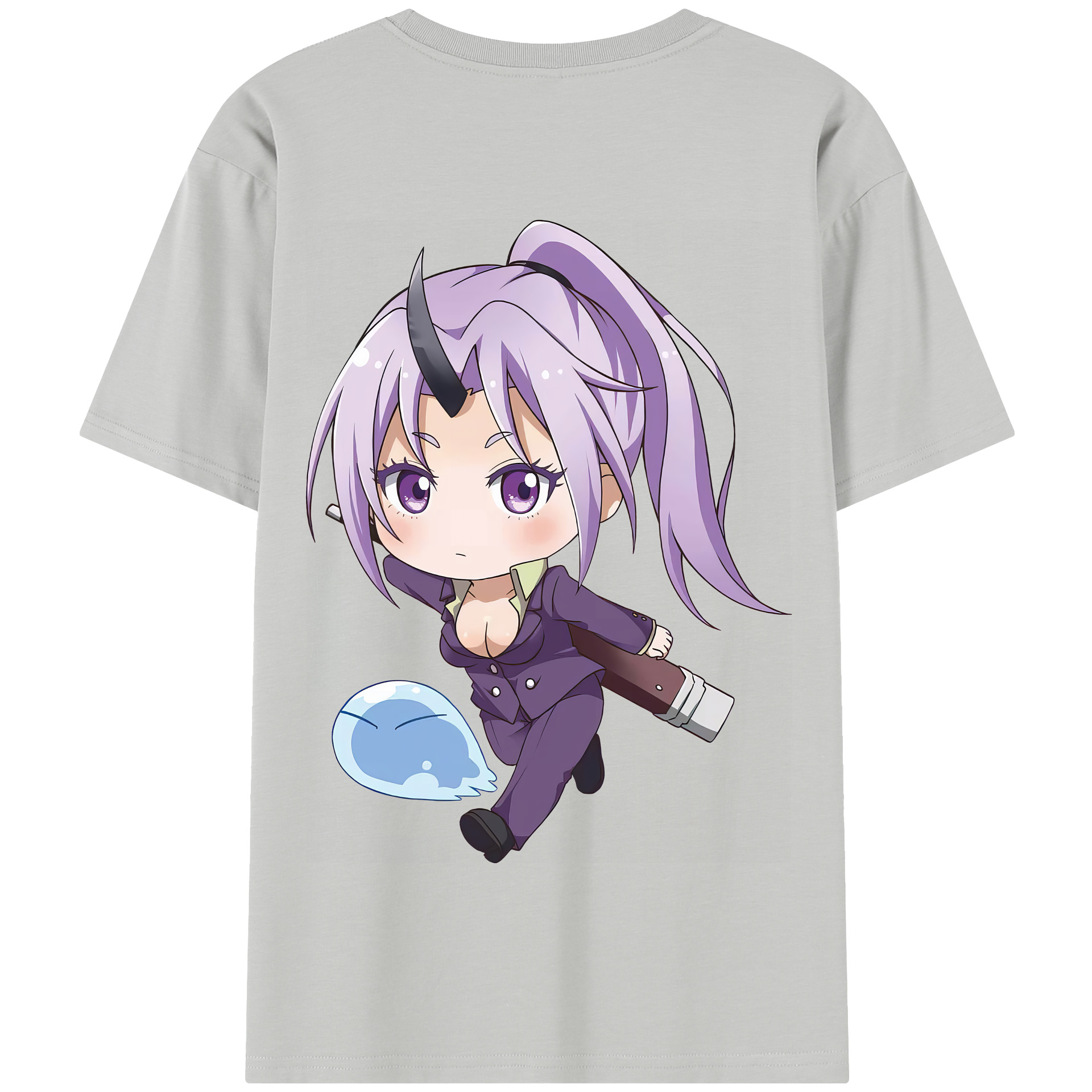 （画像用） 転スラ Regarding Reincarnated to Slime 綿100％半袖Tシャツ（背面プリント）