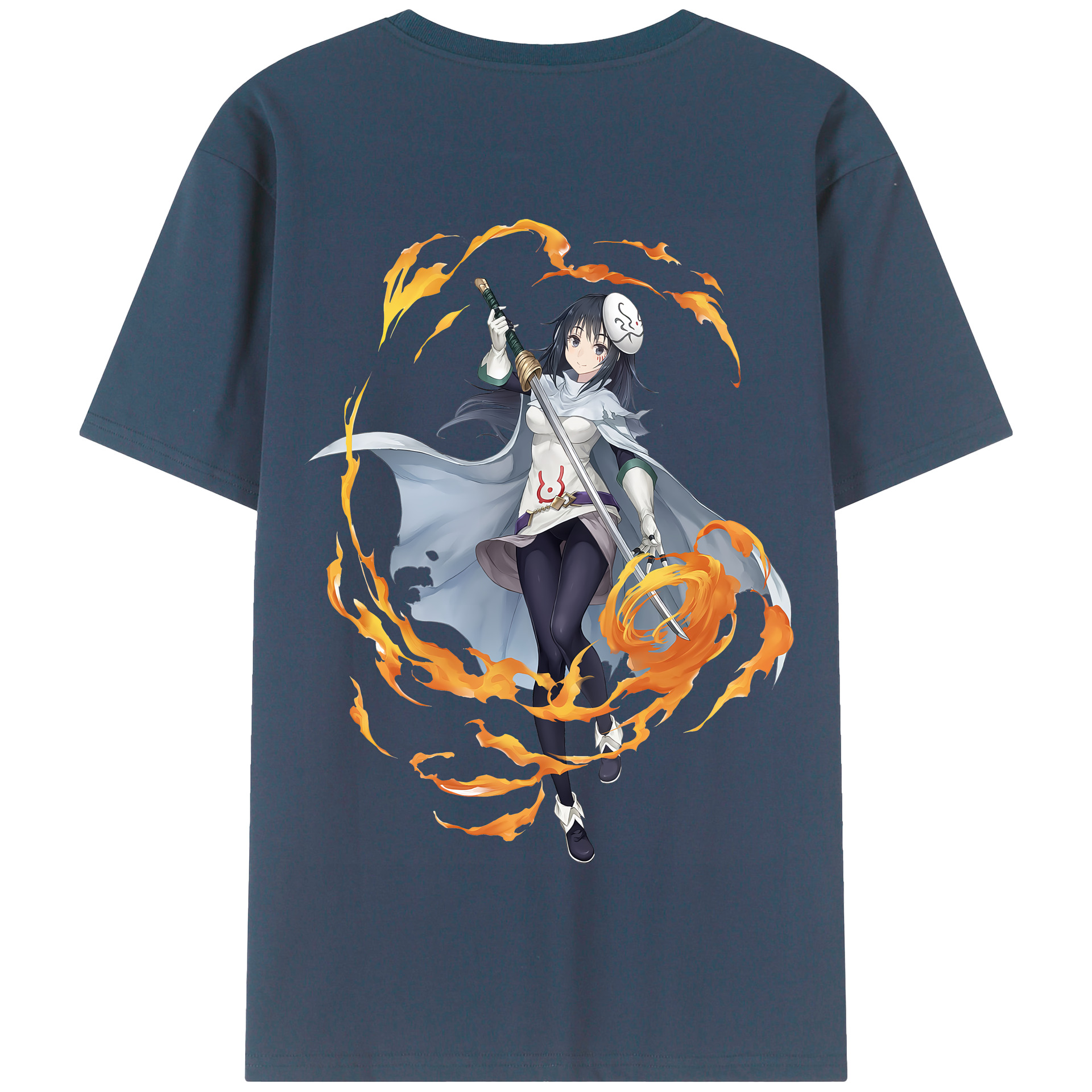 （画像用） 転スラ Regarding Reincarnated to Slime 綿100％半袖Tシャツ（背面プリント）