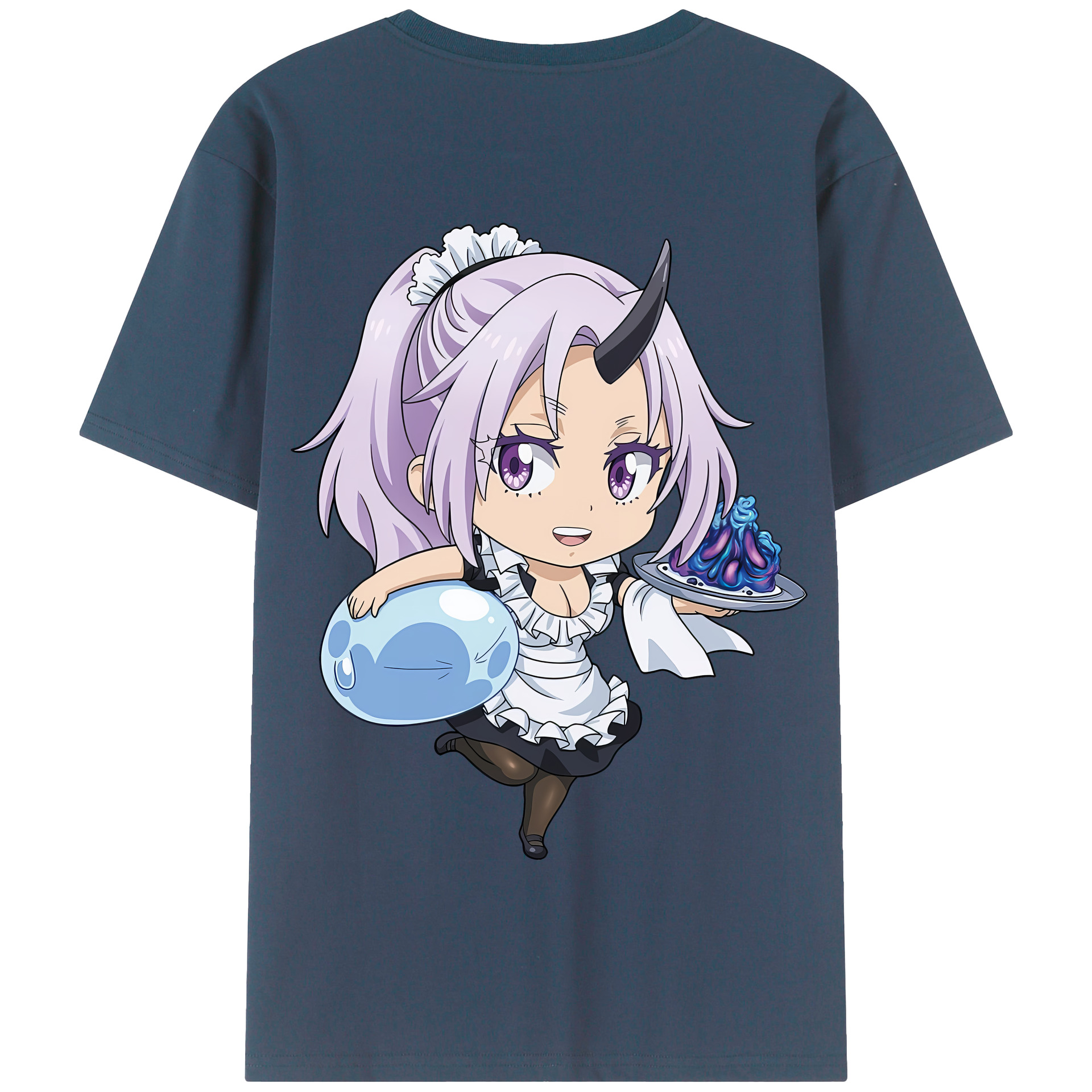 （画像用） 転スラ Regarding Reincarnated to Slime 綿100％半袖Tシャツ（背面プリント）