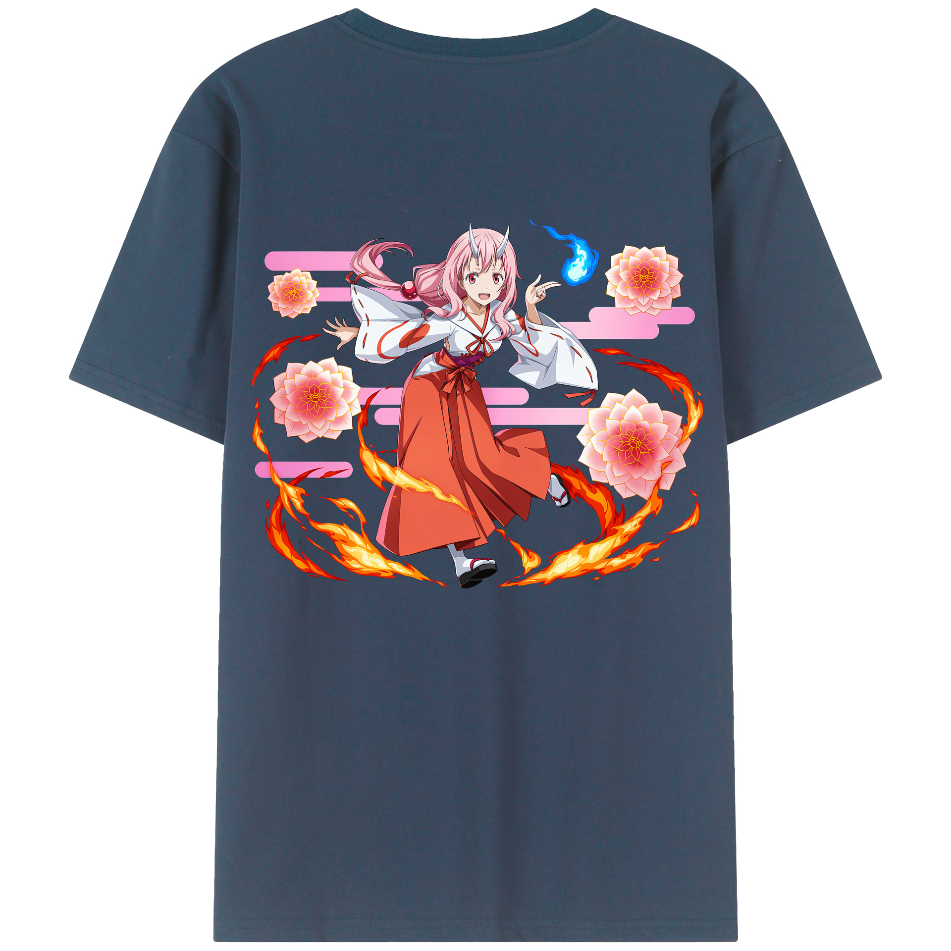 （画像用） 転スラ Regarding Reincarnated to Slime 綿100％半袖Tシャツ（背面プリント）