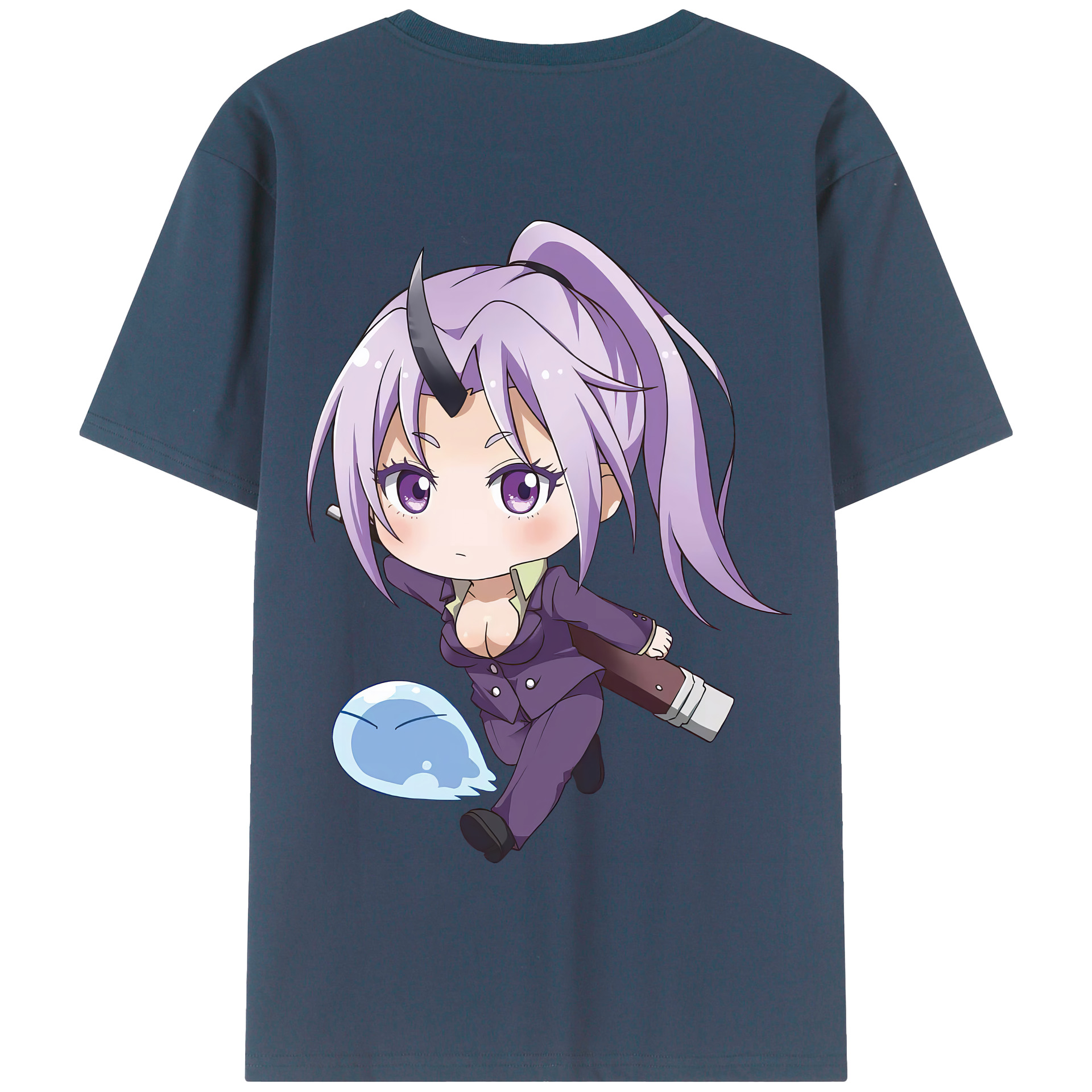 （画像用） 転スラ Regarding Reincarnated to Slime 綿100％半袖Tシャツ（背面プリント）
