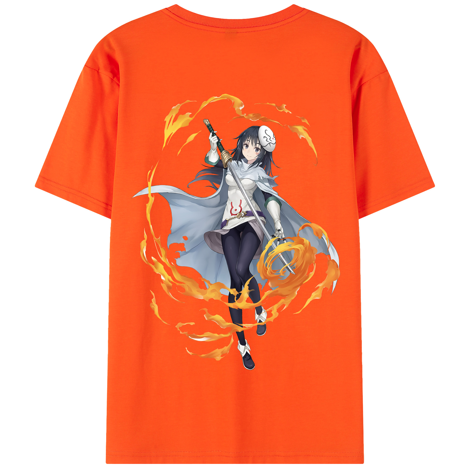 （画像用） 転スラ Regarding Reincarnated to Slime 綿100％半袖Tシャツ（背面プリント）