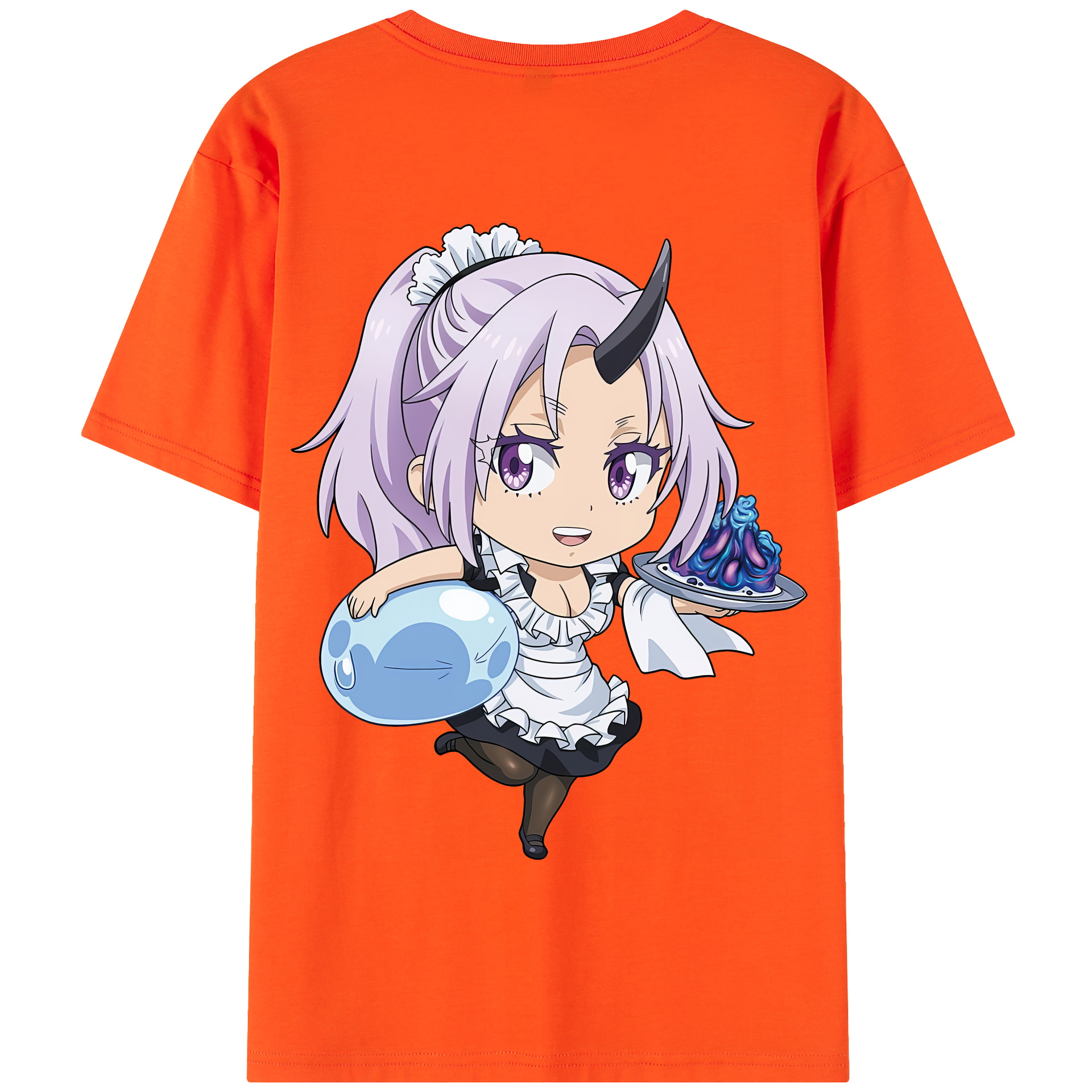 （画像用） 転スラ Regarding Reincarnated to Slime 綿100％半袖Tシャツ（背面プリント）