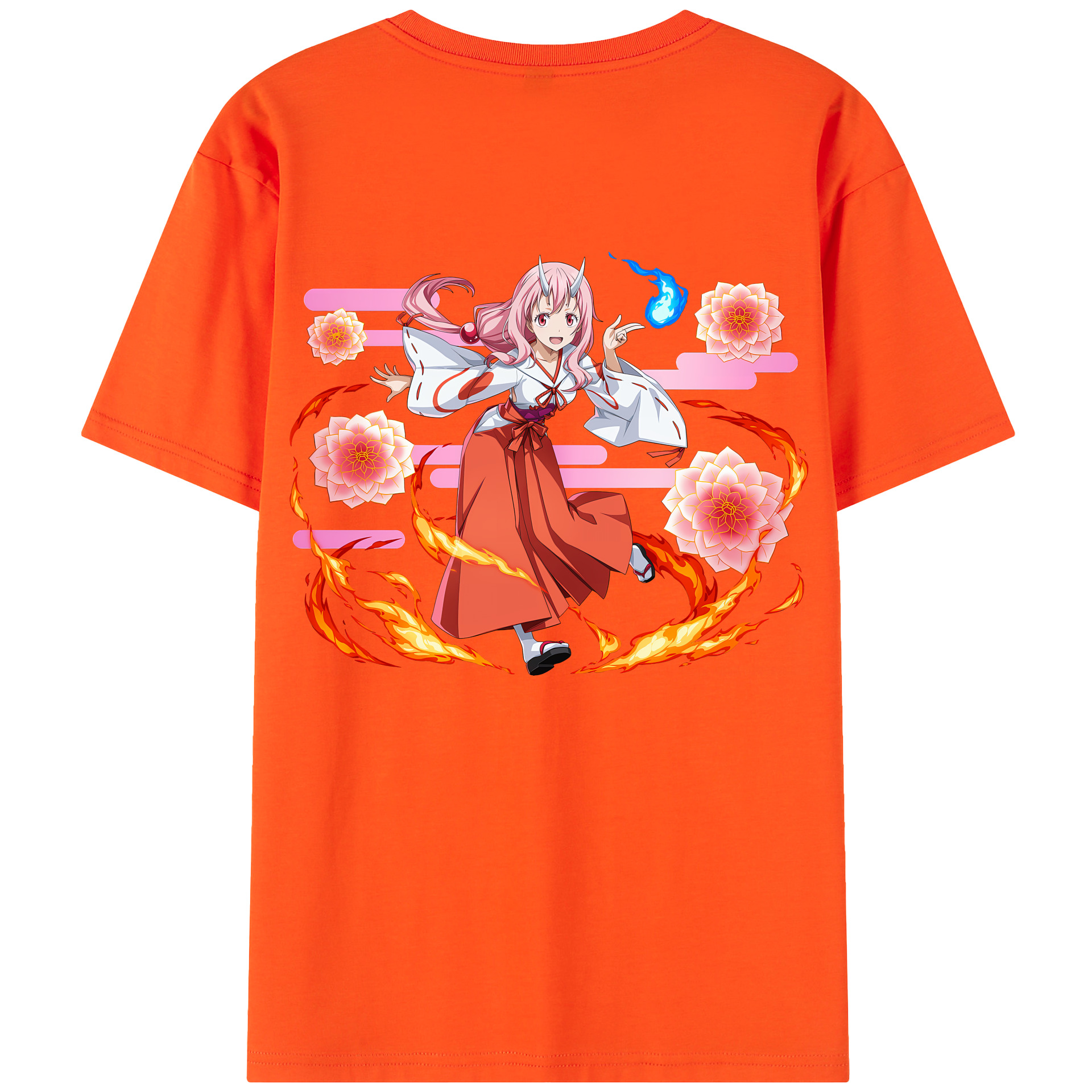 （画像用） 転スラ Regarding Reincarnated to Slime 綿100％半袖Tシャツ（背面プリント）