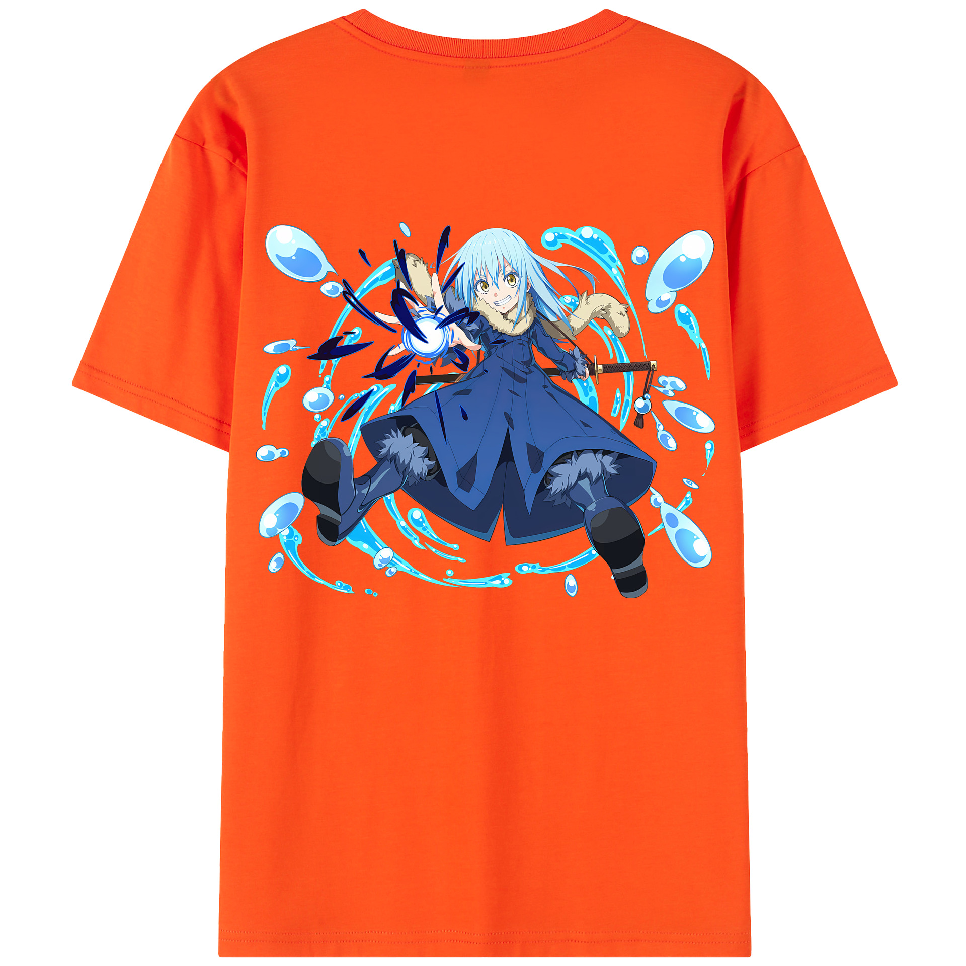 （画像用） 転スラ Regarding Reincarnated to Slime 綿100％半袖Tシャツ（背面プリント）