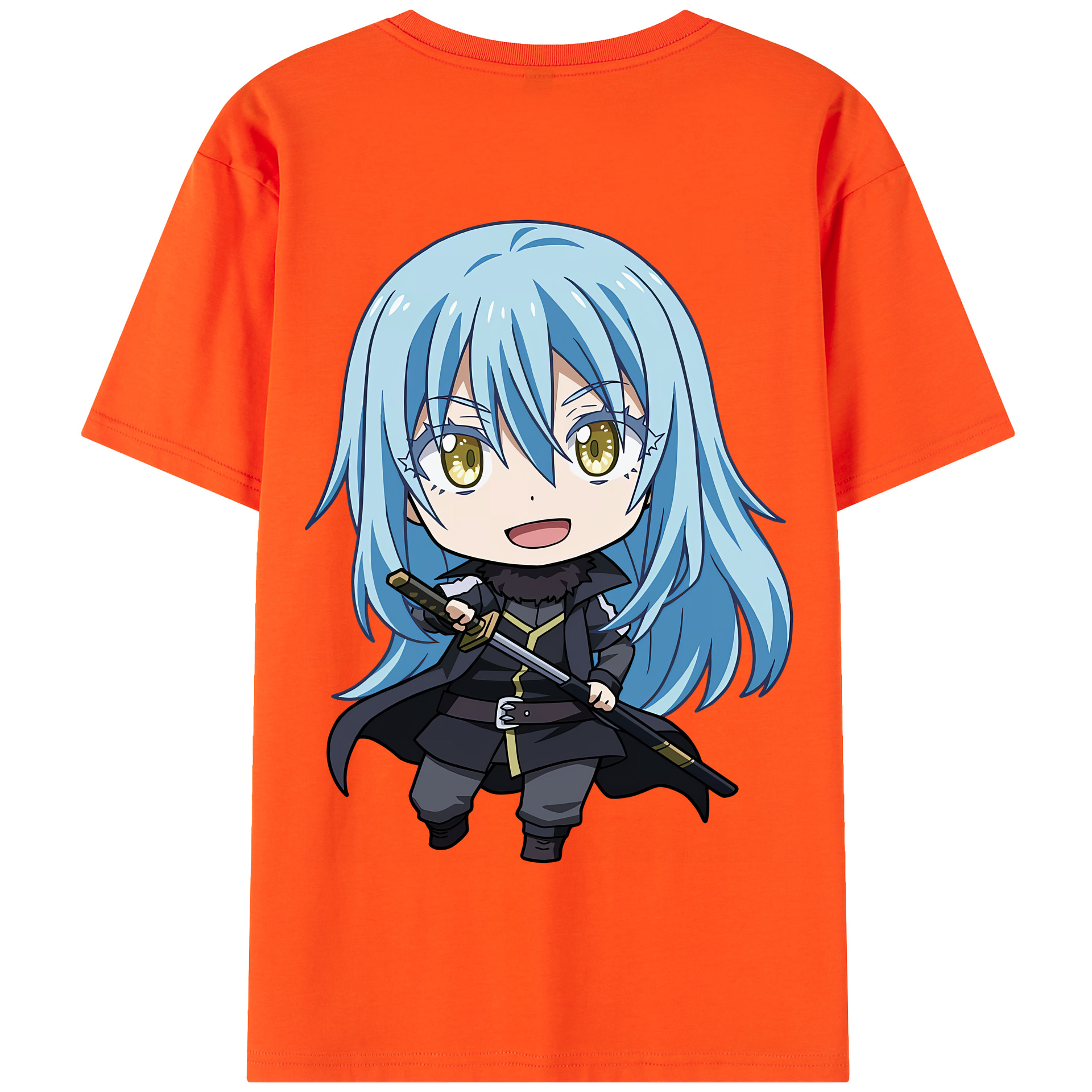 （画像用） 転スラ Regarding Reincarnated to Slime 綿100％半袖Tシャツ（背面プリント）