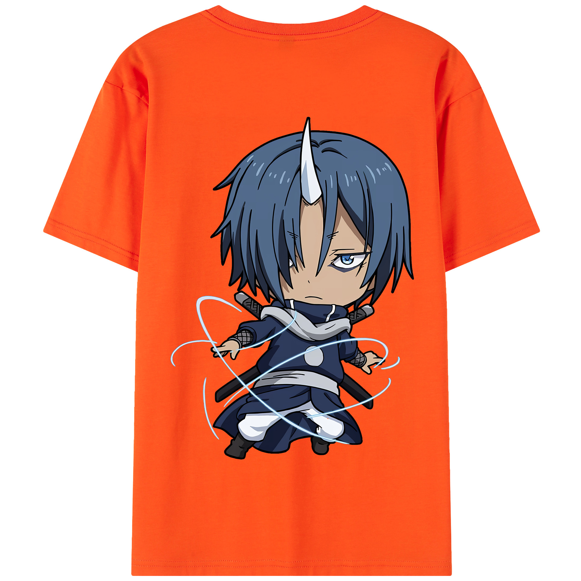 （画像用） 転スラ Regarding Reincarnated to Slime 綿100％半袖Tシャツ（背面プリント）