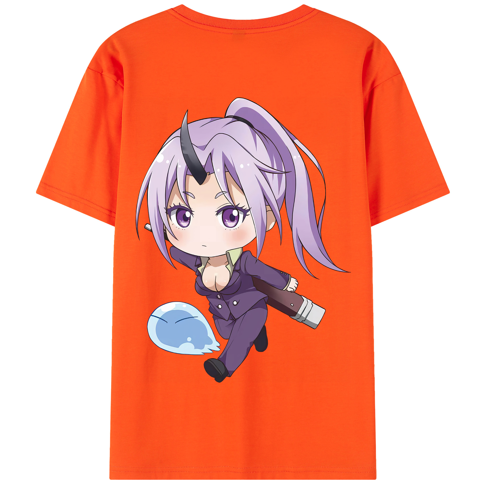 （画像用） 転スラ Regarding Reincarnated to Slime 綿100％半袖Tシャツ（背面プリント）