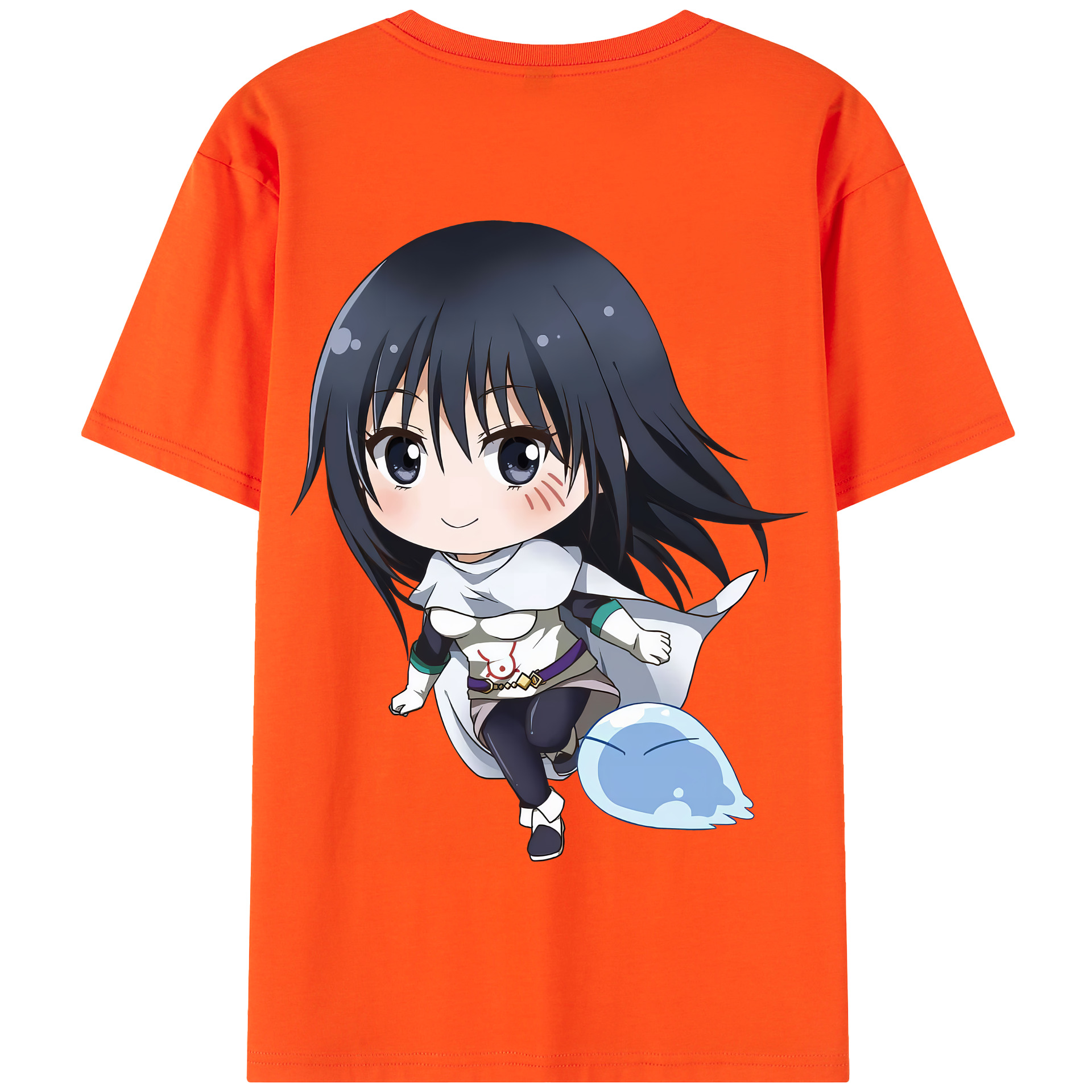 （画像用） 転スラ Regarding Reincarnated to Slime 綿100％半袖Tシャツ（背面プリント）