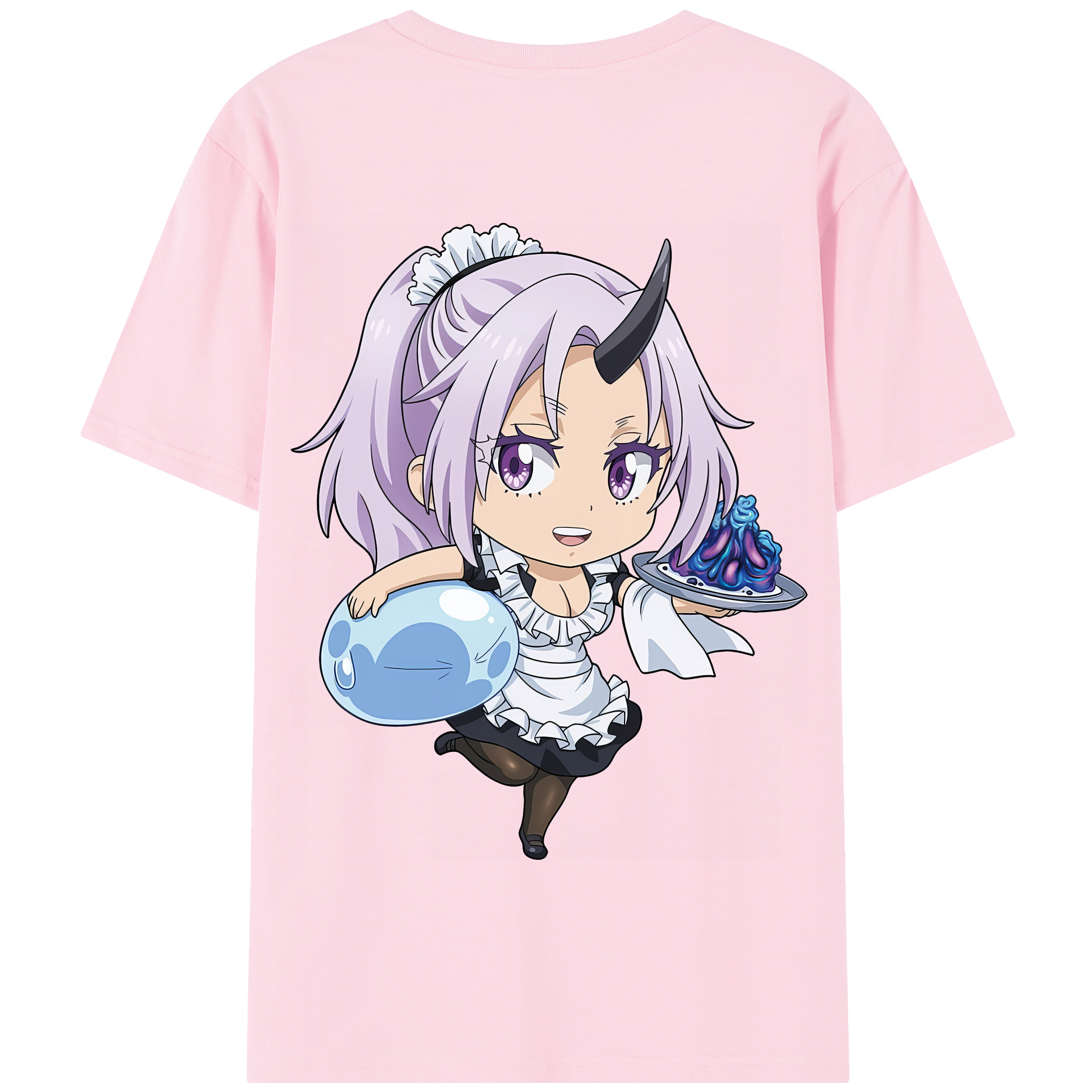 （画像用） 転スラ Regarding Reincarnated to Slime 綿100％半袖Tシャツ（背面プリント）