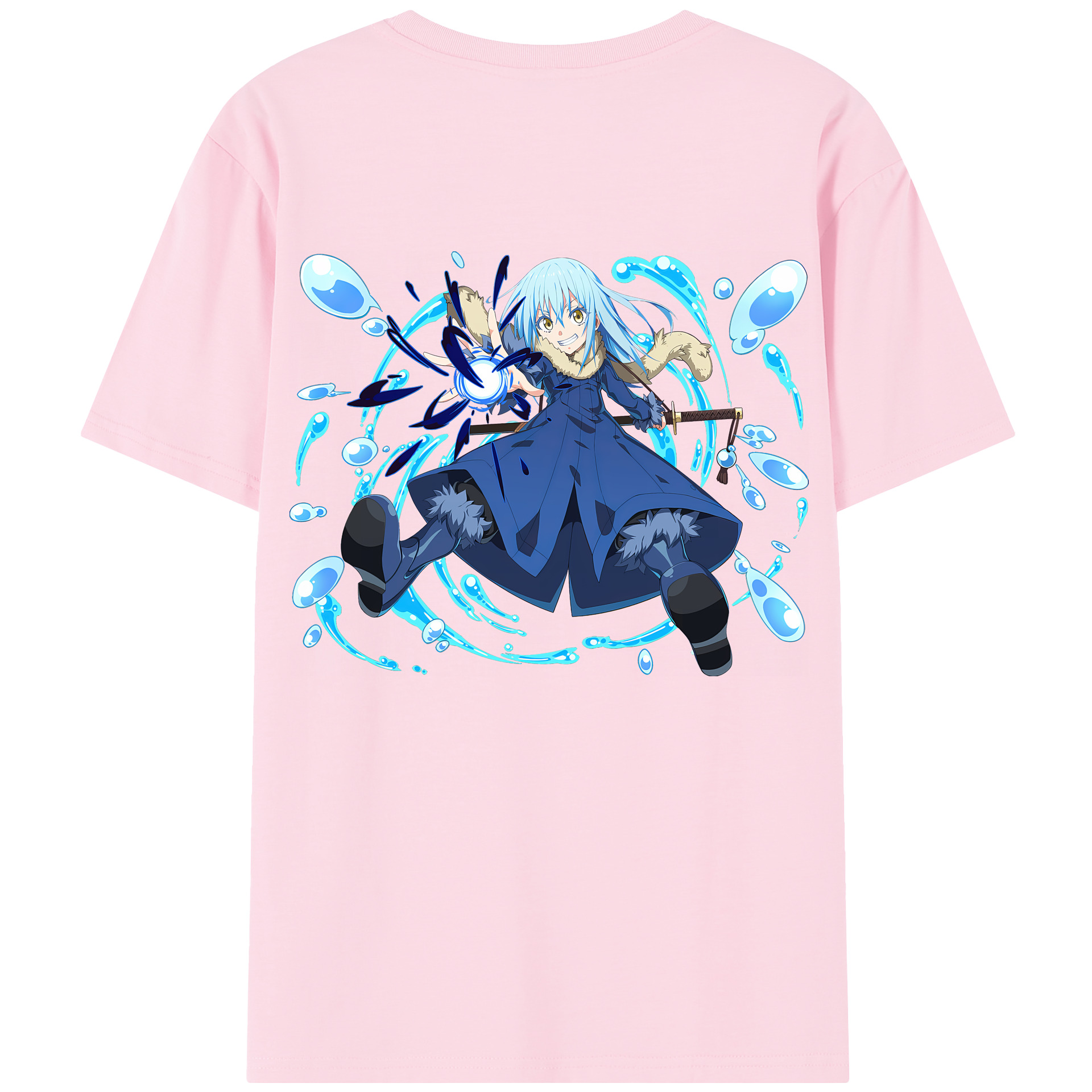 （画像用） 転スラ Regarding Reincarnated to Slime 綿100％半袖Tシャツ（背面プリント）