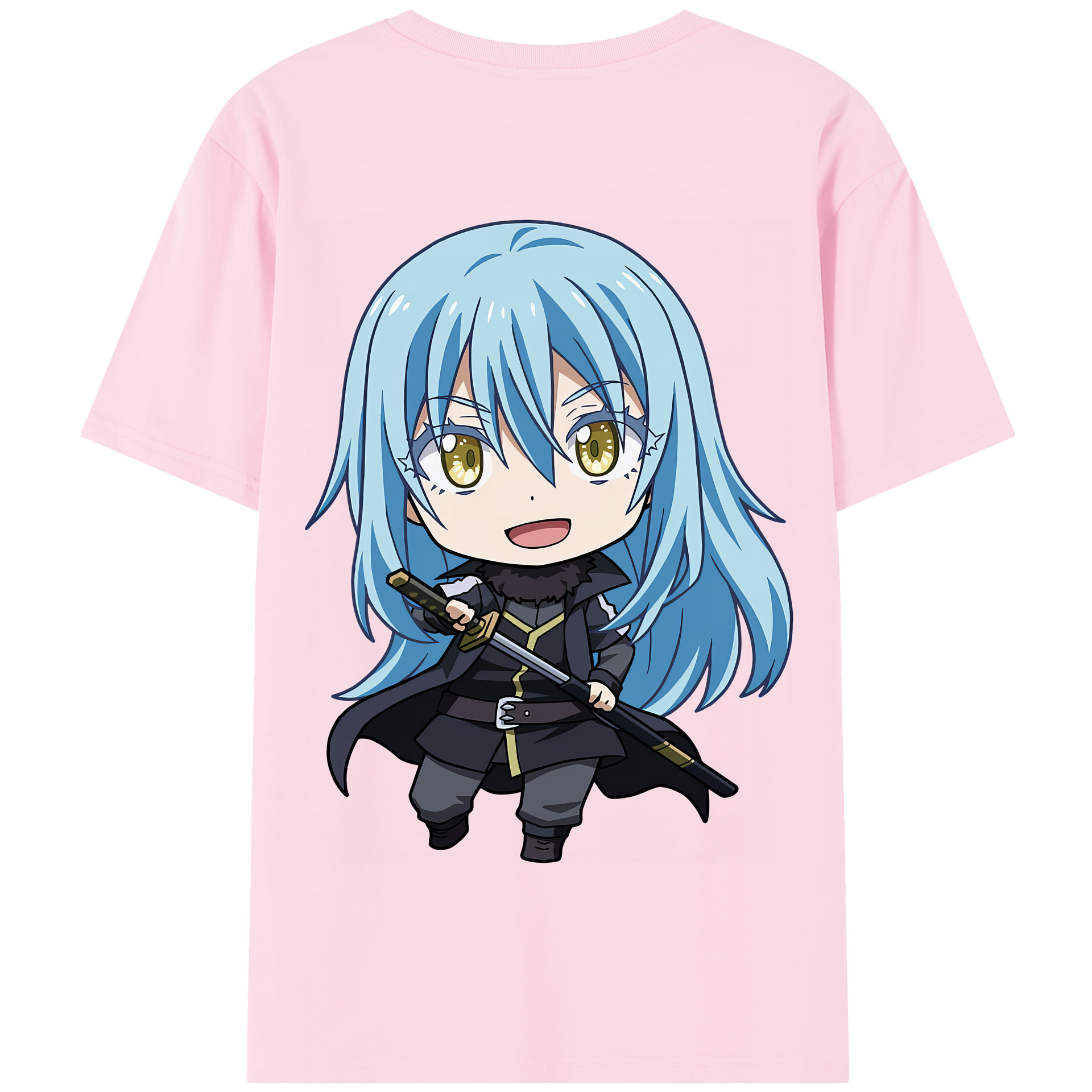 （画像用） 転スラ Regarding Reincarnated to Slime 綿100％半袖Tシャツ（背面プリント）