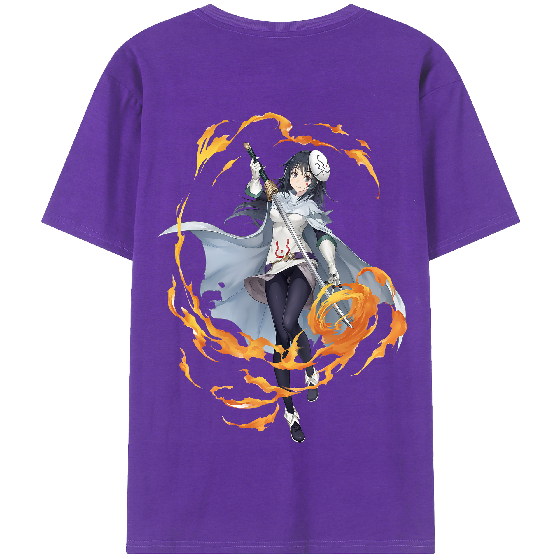（画像用） 転スラ Regarding Reincarnated to Slime 綿100％半袖Tシャツ（背面プリント）