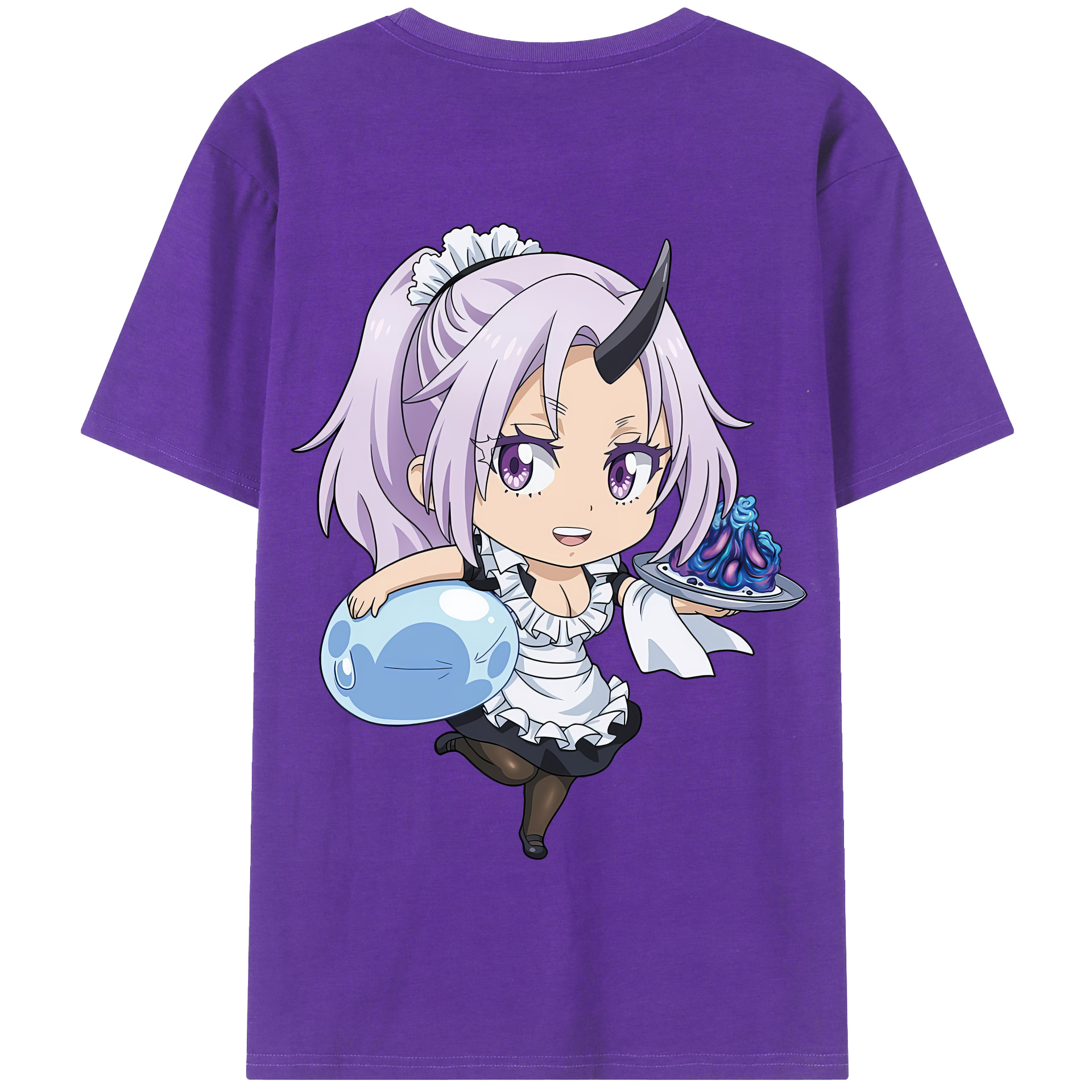 （画像用） 転スラ Regarding Reincarnated to Slime 綿100％半袖Tシャツ（背面プリント）