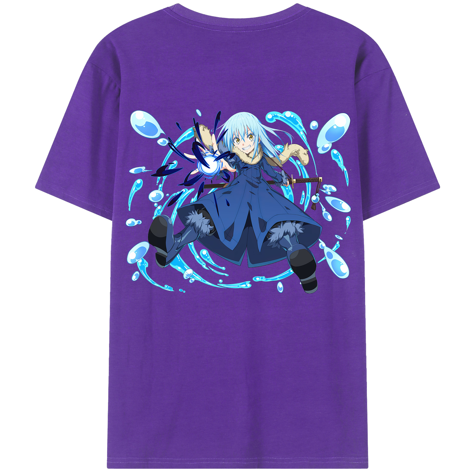 （画像用） 転スラ Regarding Reincarnated to Slime 綿100％半袖Tシャツ（背面プリント）