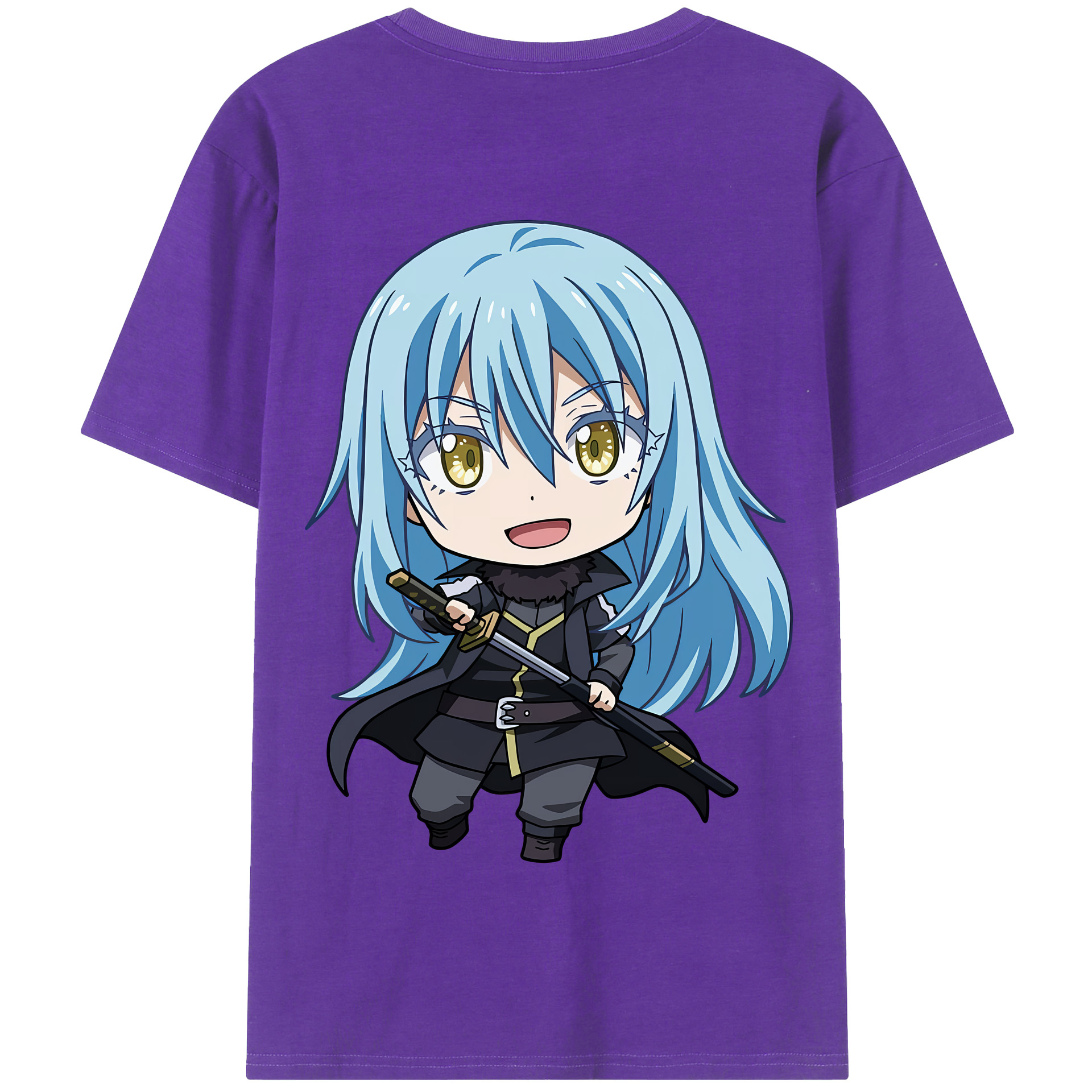（画像用） 転スラ Regarding Reincarnated to Slime 綿100％半袖Tシャツ（背面プリント）