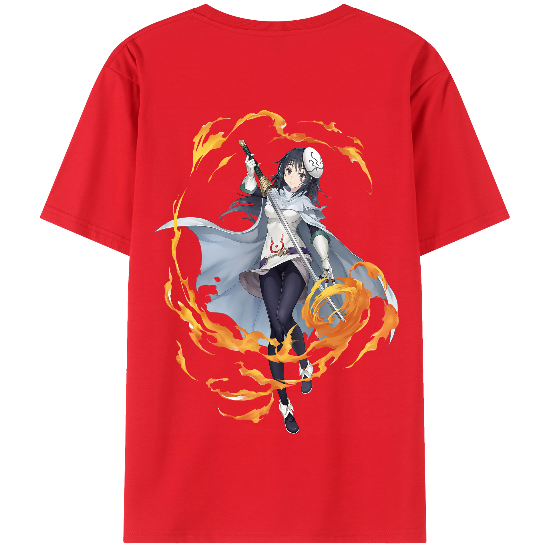 （画像用） 転スラ Regarding Reincarnated to Slime 綿100％半袖Tシャツ（背面プリント）