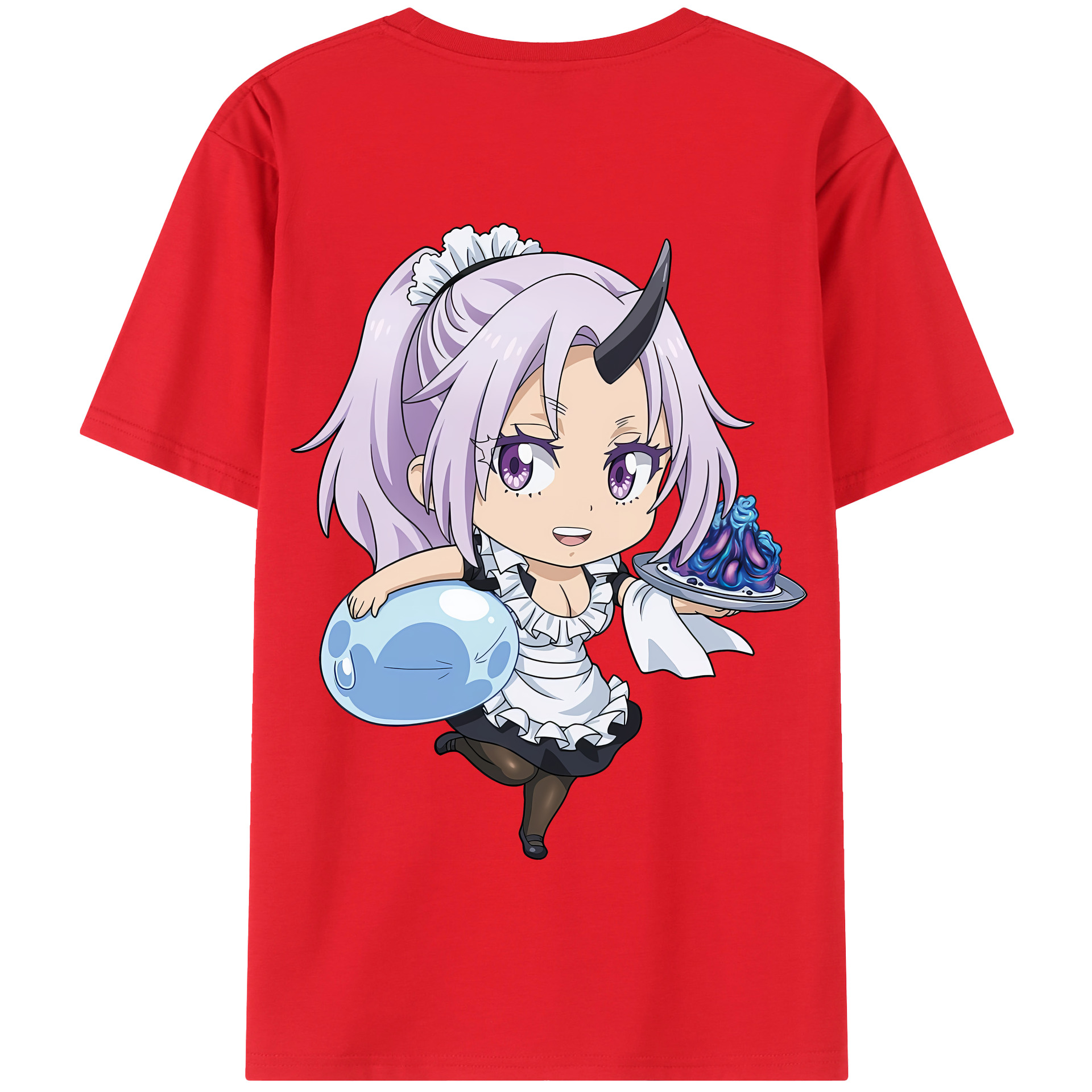 （画像用） 転スラ Regarding Reincarnated to Slime 綿100％半袖Tシャツ（背面プリント）