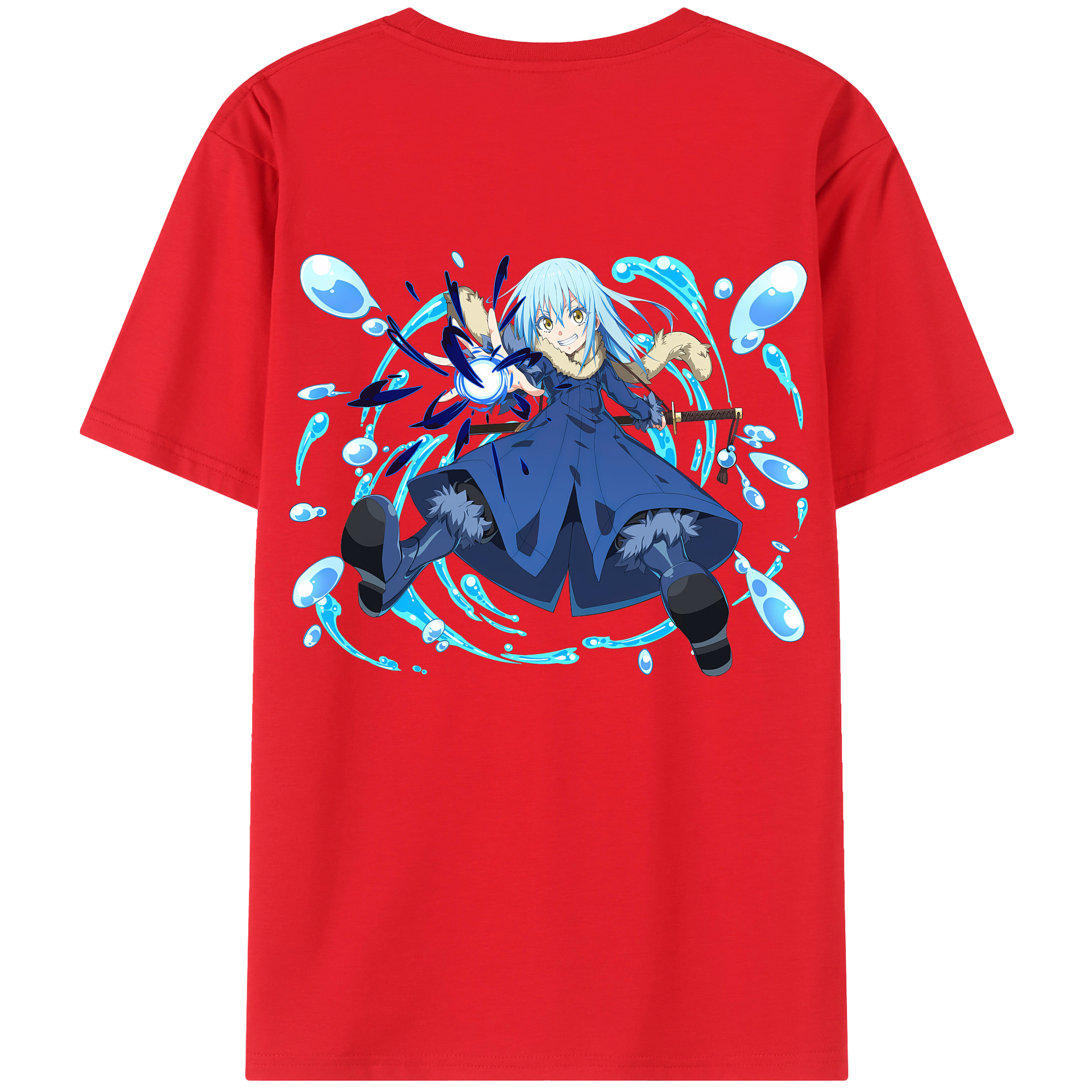 （画像用） 転スラ Regarding Reincarnated to Slime 綿100％半袖Tシャツ（背面プリント）