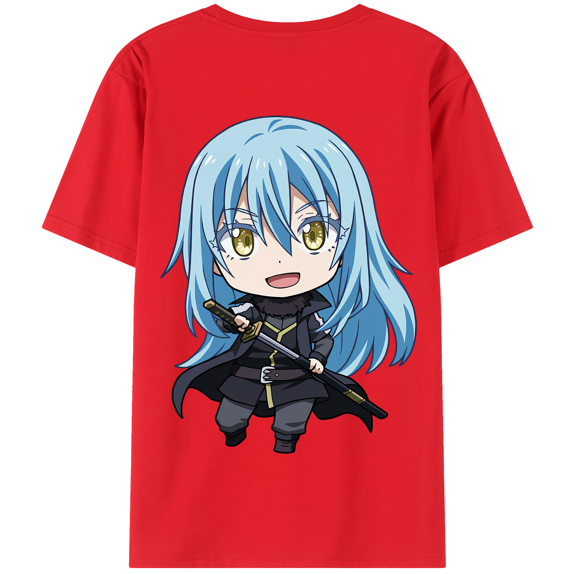 （画像用） 転スラ Regarding Reincarnated to Slime 綿100％半袖Tシャツ（背面プリント）