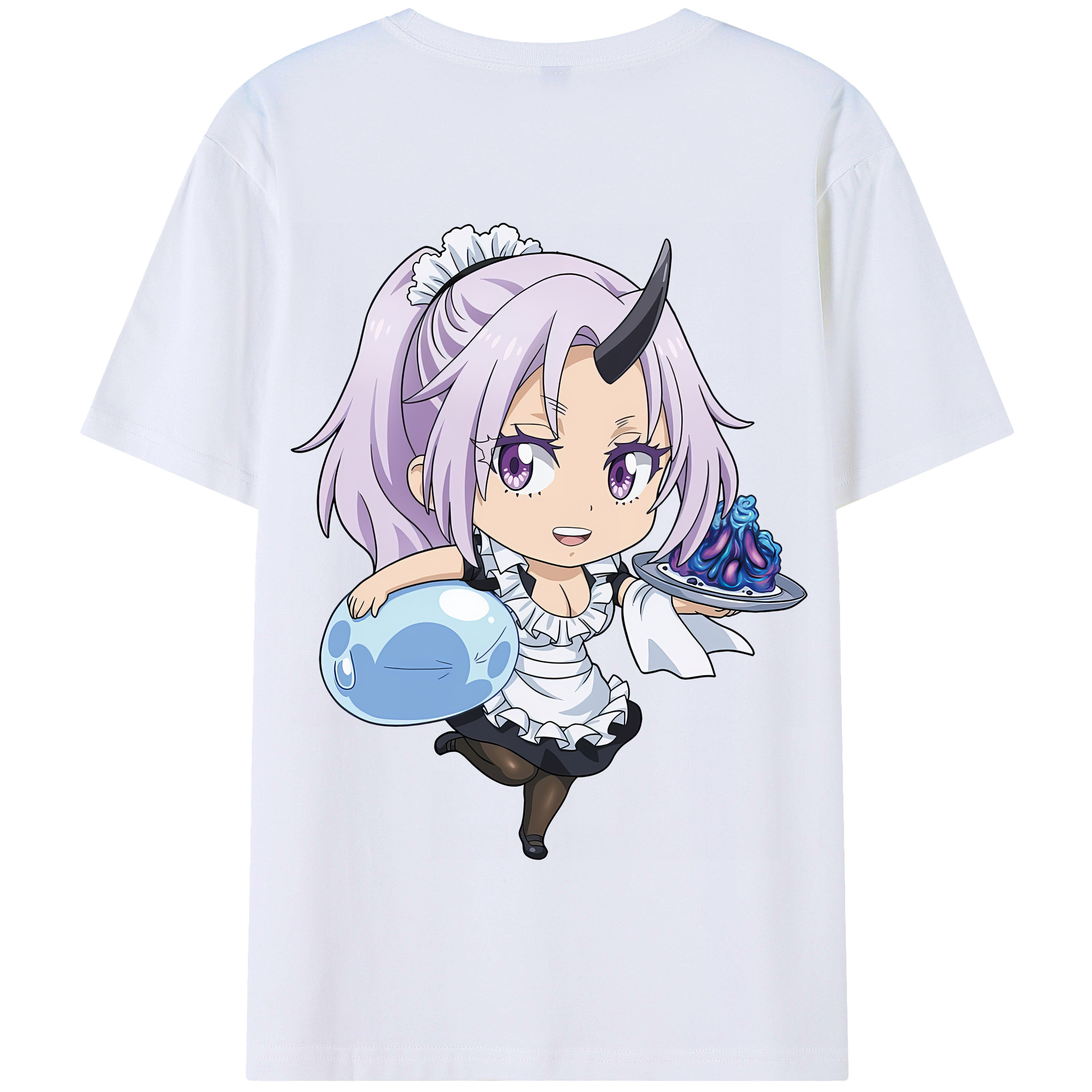 （画像用） 転スラ Regarding Reincarnated to Slime 綿100％半袖Tシャツ（背面プリント）