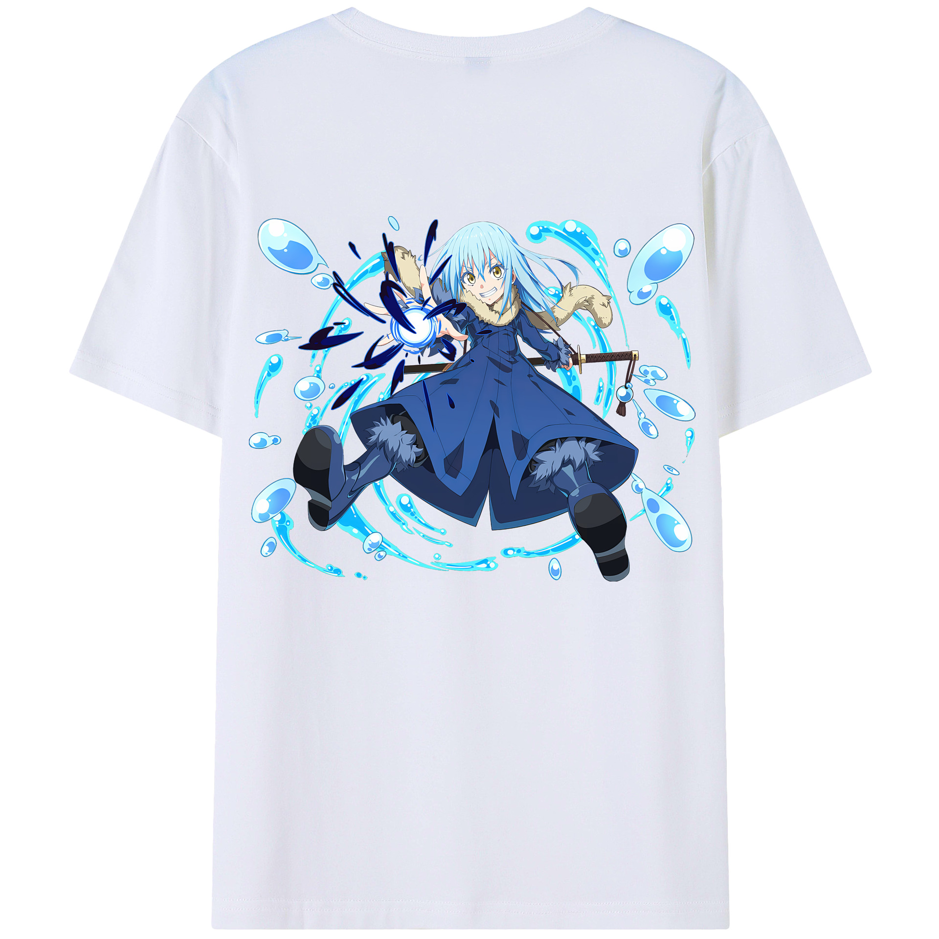 （画像用） 転スラ Regarding Reincarnated to Slime 綿100％半袖Tシャツ（背面プリント）
