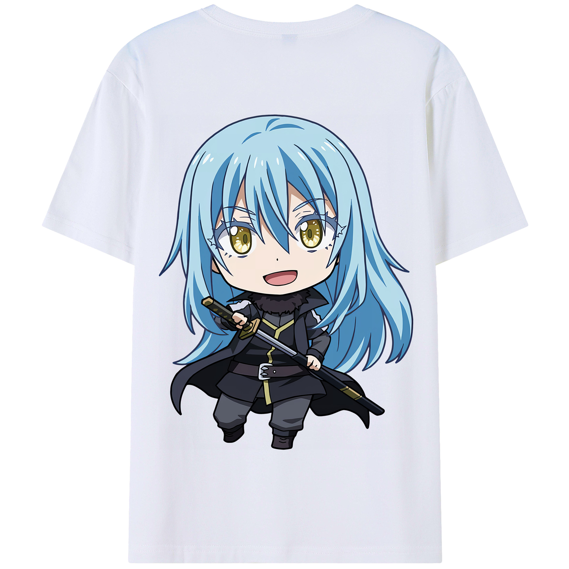（画像用） 転スラ Regarding Reincarnated to Slime 綿100％半袖Tシャツ（背面プリント）