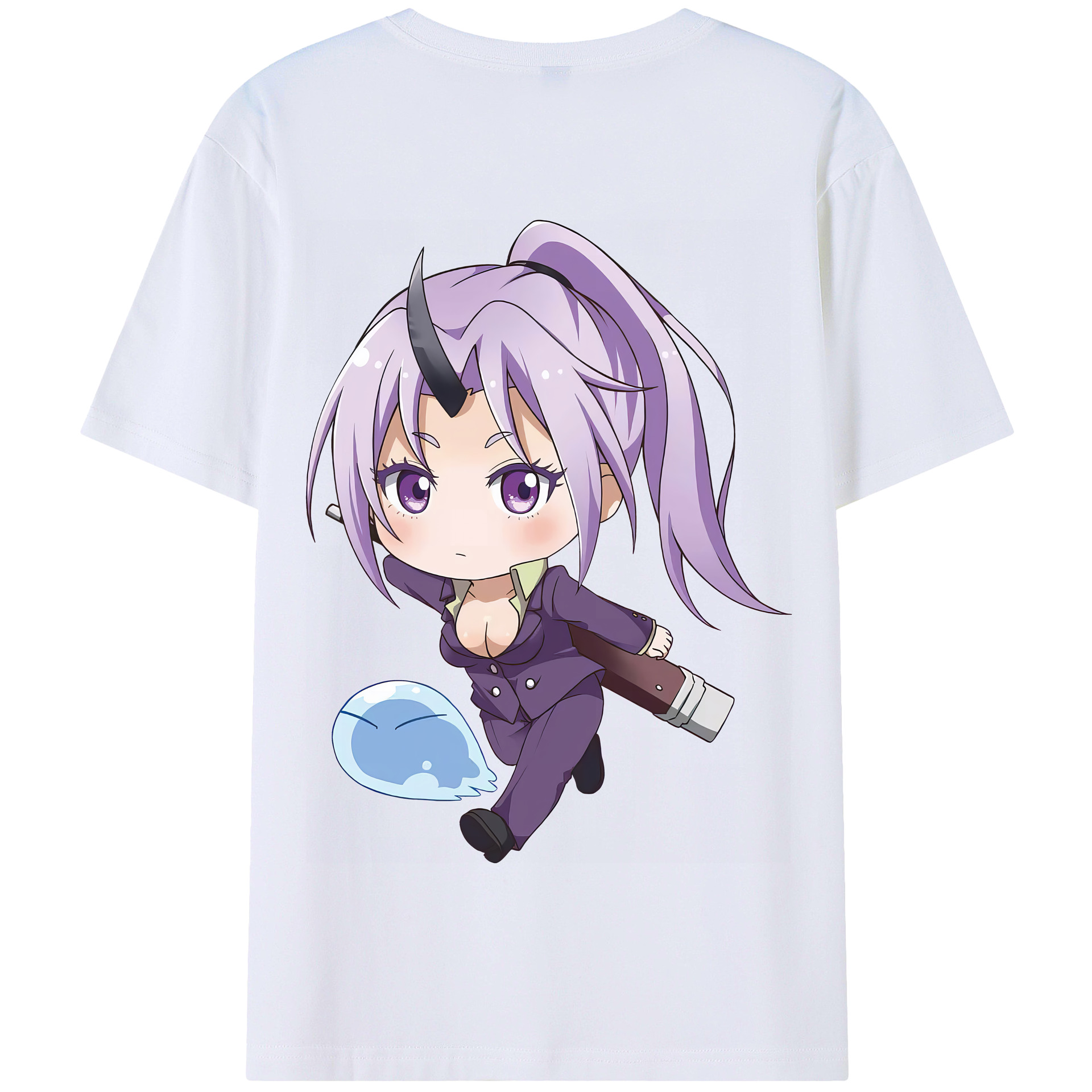 （画像用） 転スラ Regarding Reincarnated to Slime 綿100％半袖Tシャツ（背面プリント）