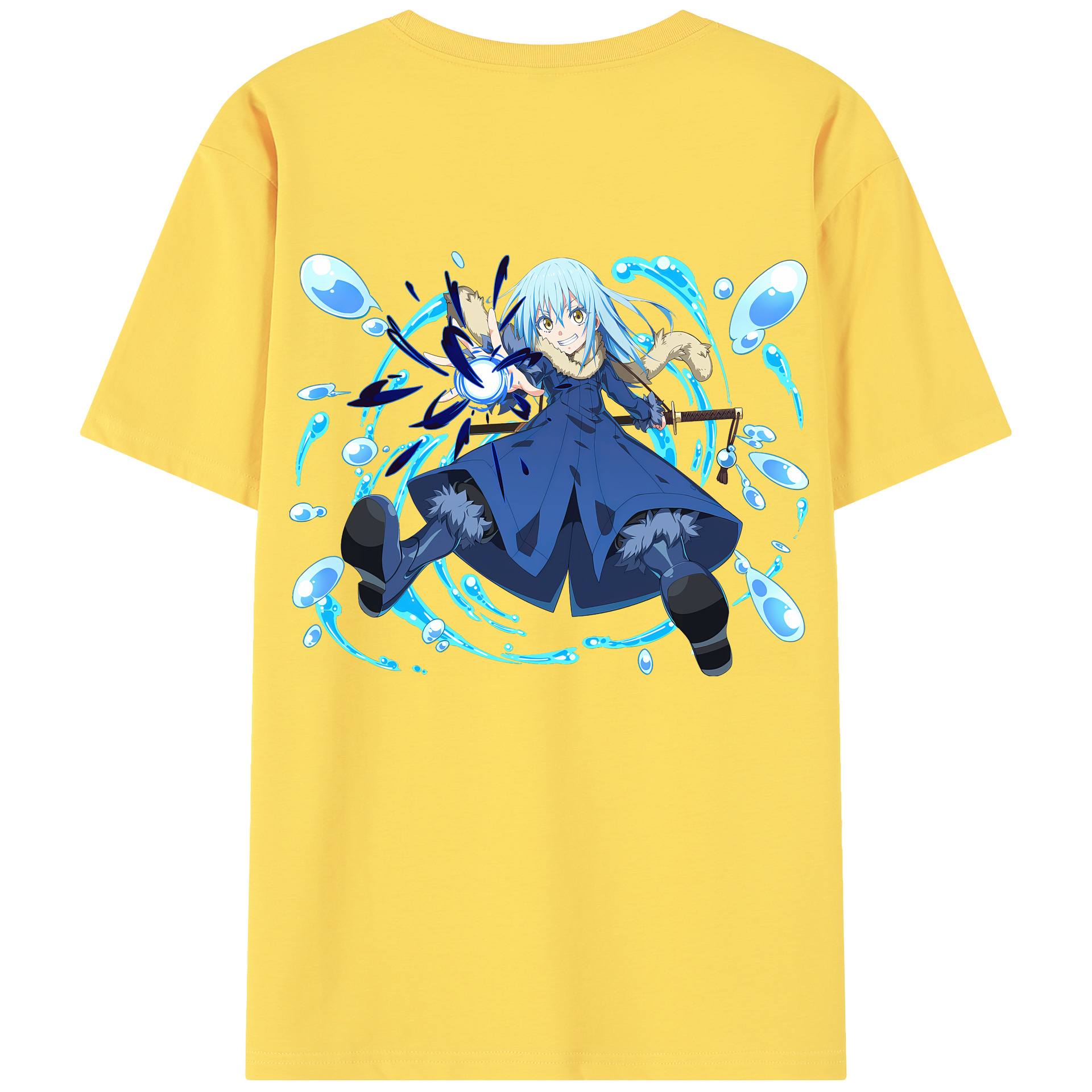 （画像用） 転スラ Regarding Reincarnated to Slime 綿100％半袖Tシャツ（背面プリント）