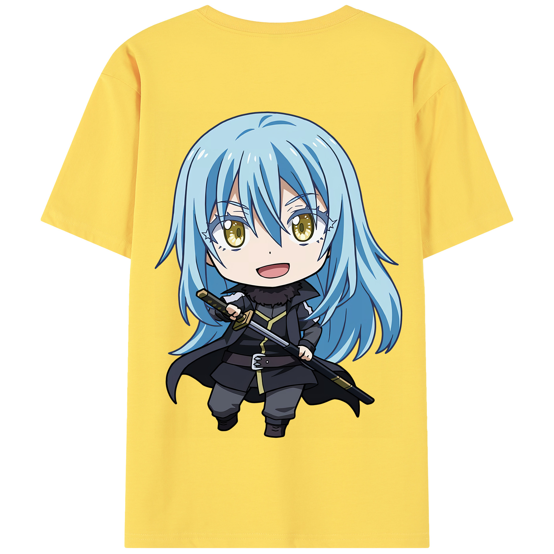 （画像用） 転スラ Regarding Reincarnated to Slime 綿100％半袖Tシャツ（背面プリント）