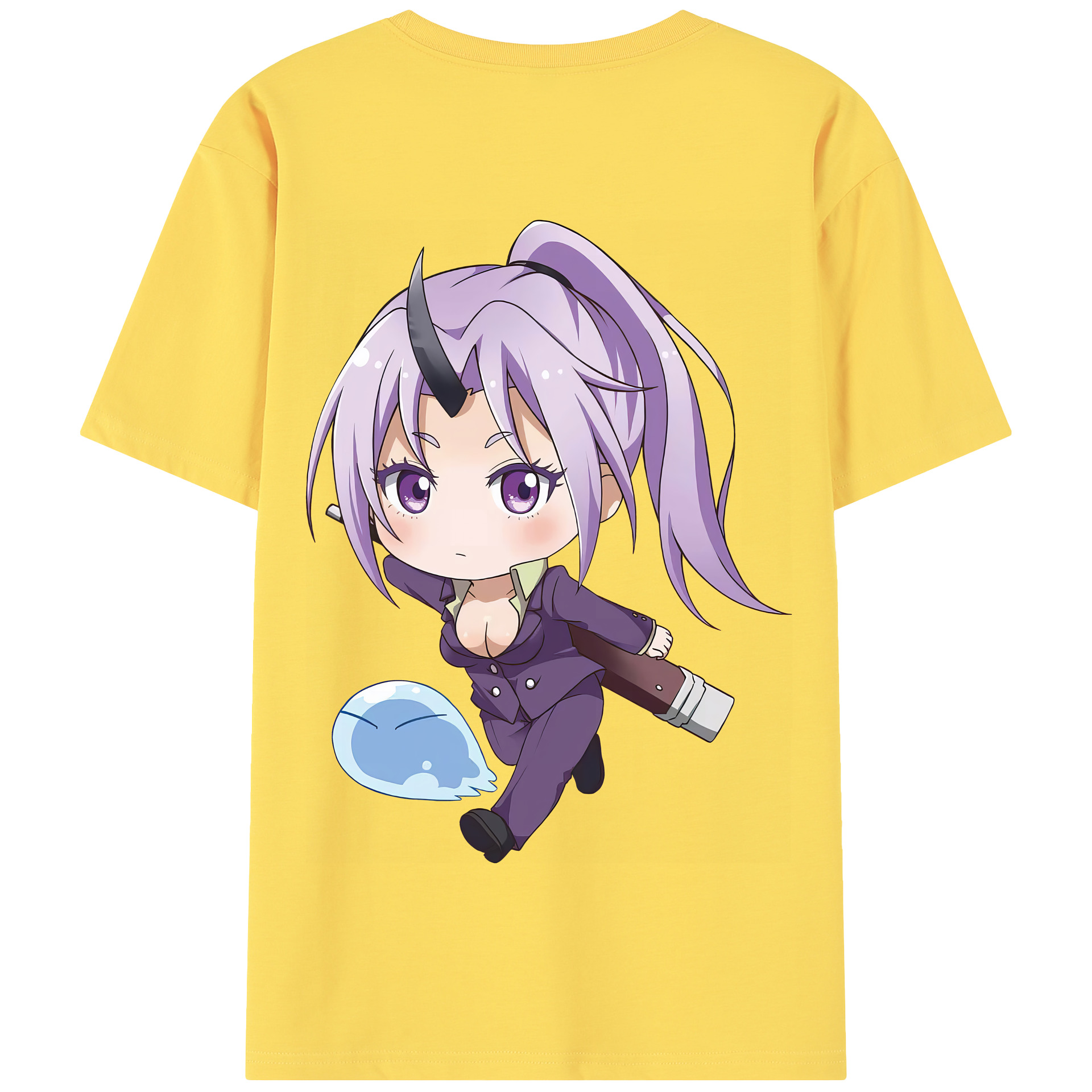 （画像用） 転スラ Regarding Reincarnated to Slime 綿100％半袖Tシャツ（背面プリント）