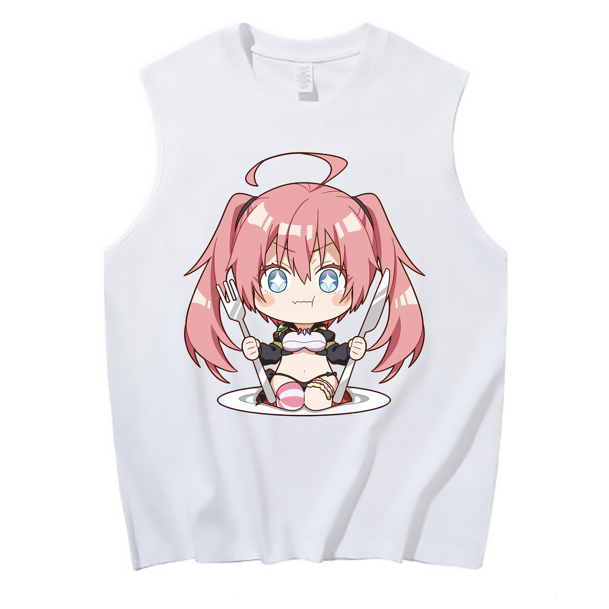 （画像用） 転スラ Regarding Reincarnated to Slime コットン100％タンクトップ（フロントプリント）