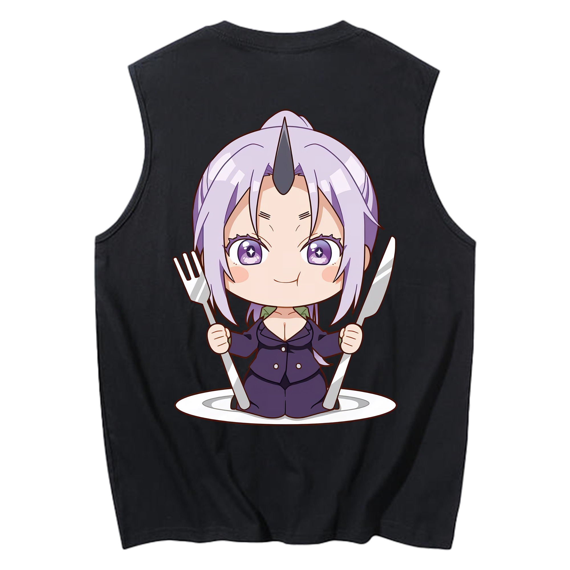 （画像用） 転スラ Regarding Reincarnated to Slime コットン100％タンクトップ（背面プリント）
