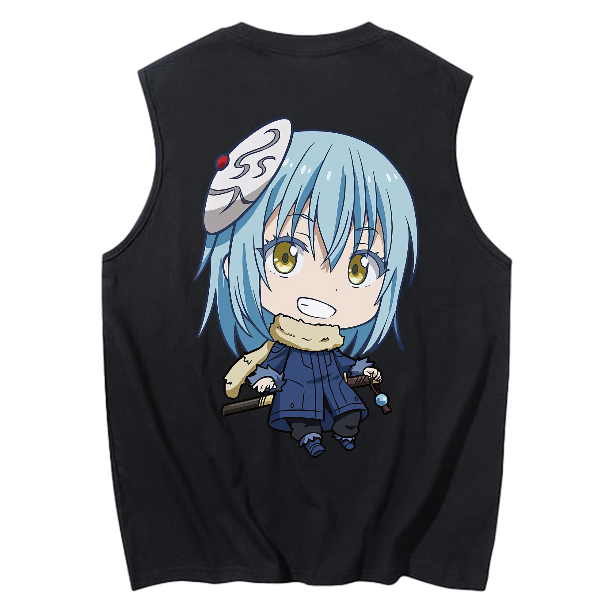 （画像用） 転スラ Regarding Reincarnated to Slime コットン100％タンクトップ（背面プリント）