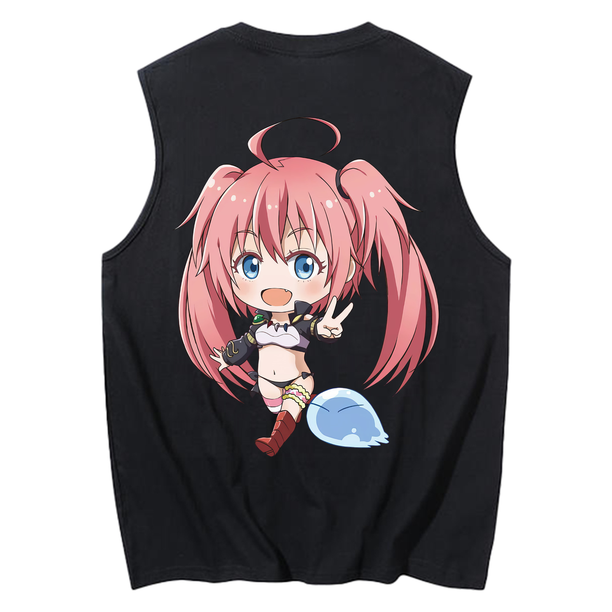 （画像用） 転スラ Regarding Reincarnated to Slime コットン100％タンクトップ（背面プリント）