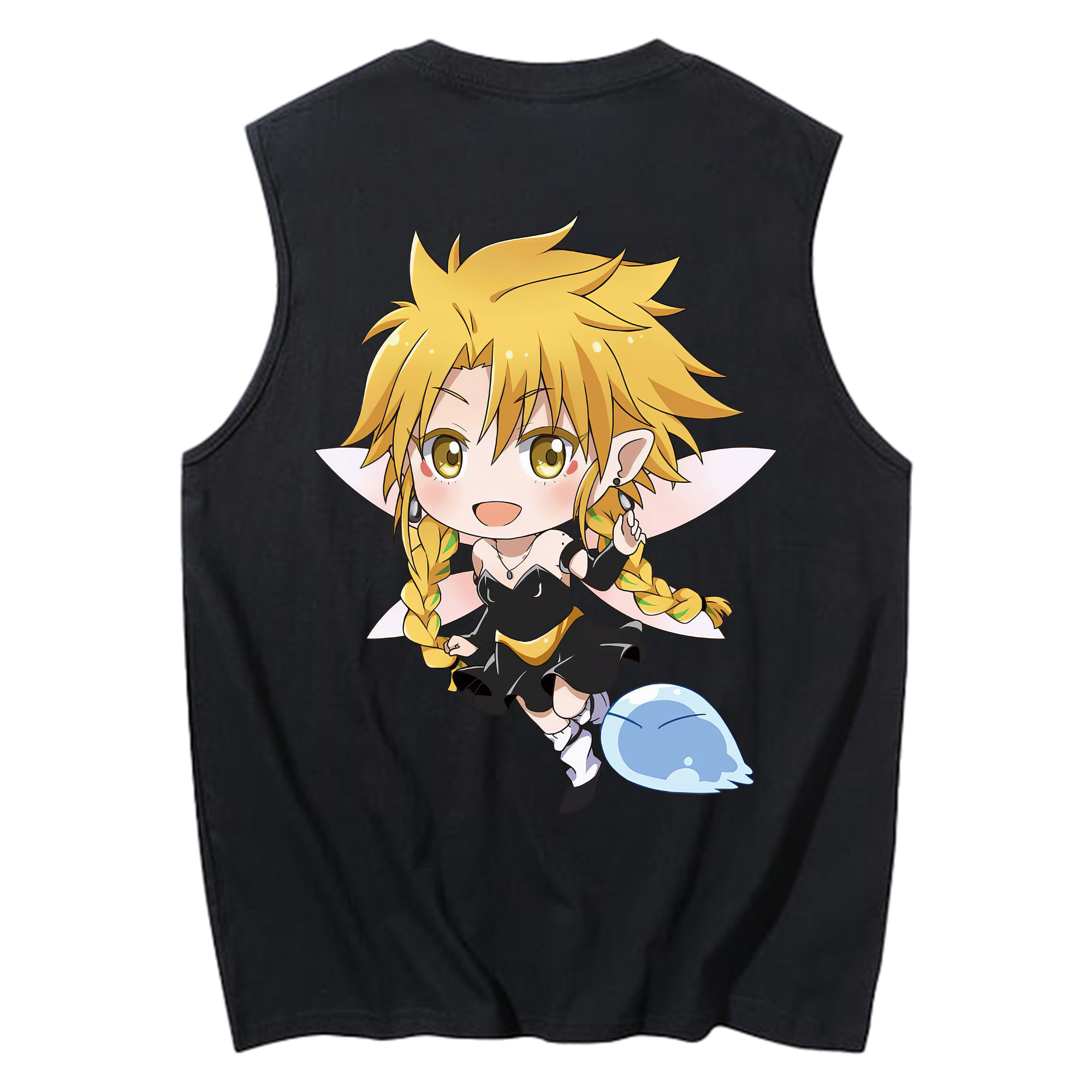 （画像用） 転スラ Regarding Reincarnated to Slime コットン100％タンクトップ（背面プリント）