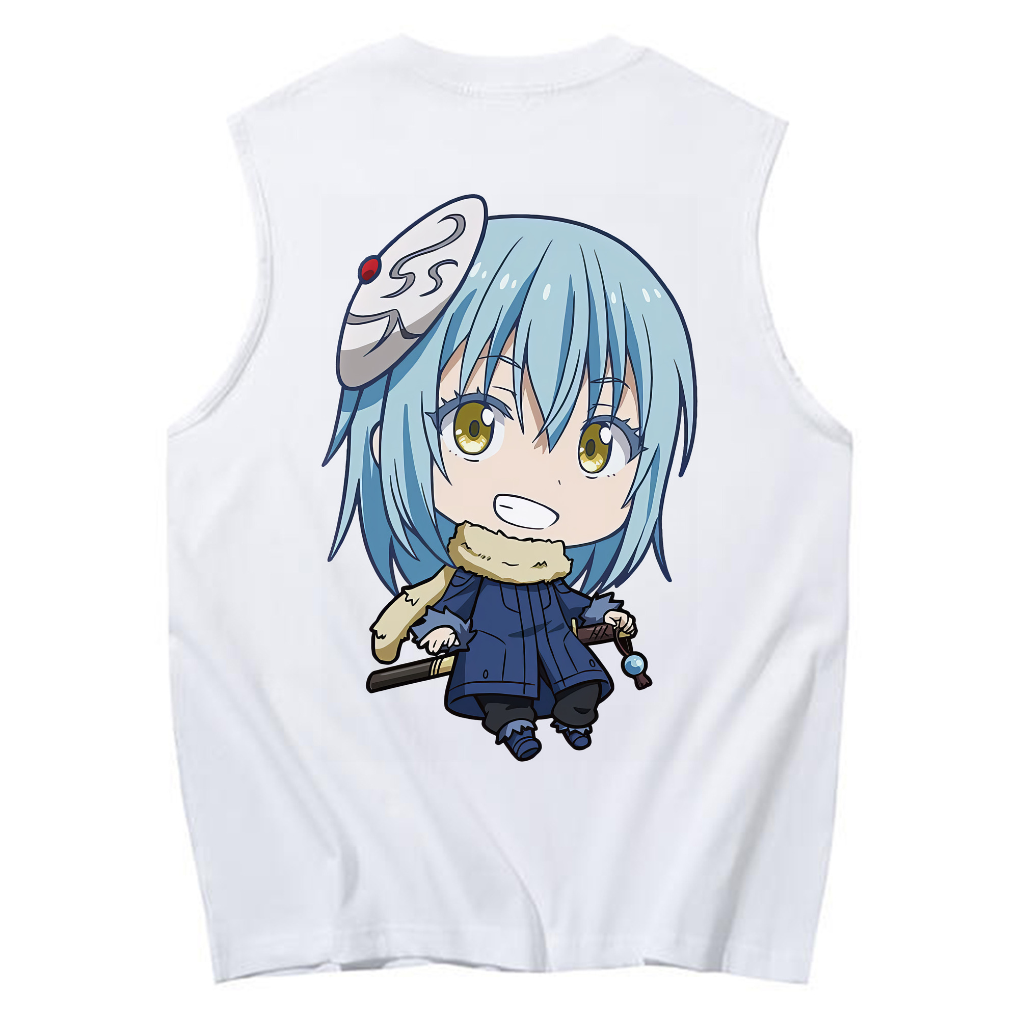 （画像用） 転スラ Regarding Reincarnated to Slime コットン100％タンクトップ（背面プリント）