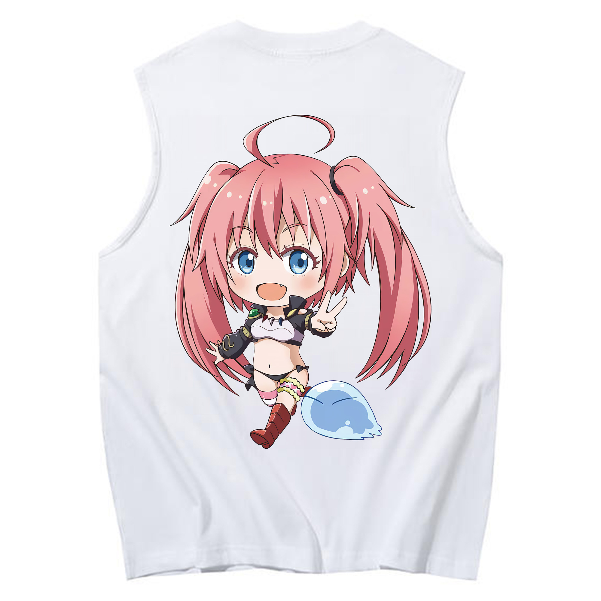 （画像用） 転スラ Regarding Reincarnated to Slime コットン100％タンクトップ（背面プリント）