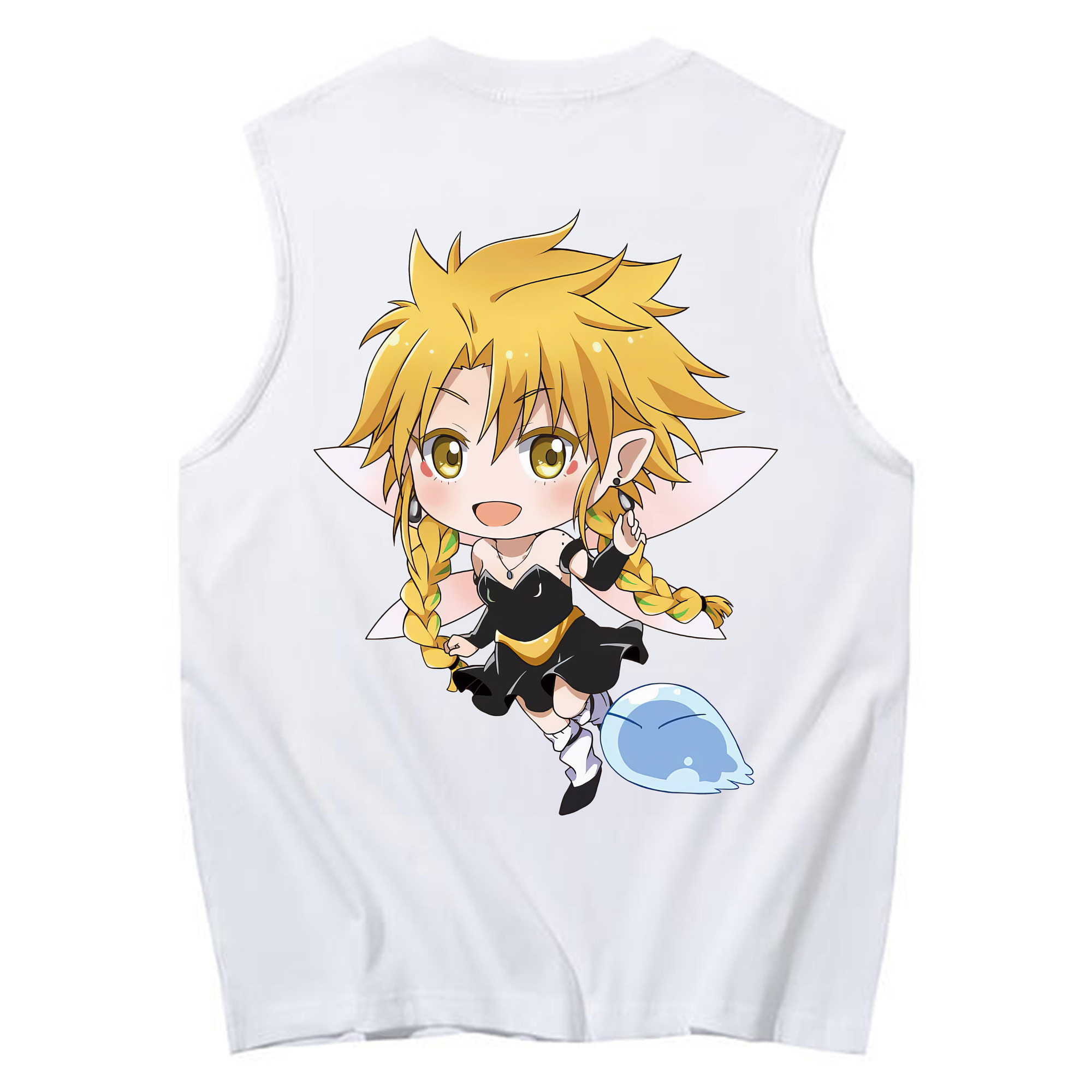 （画像用） 転スラ Regarding Reincarnated to Slime コットン100％タンクトップ（背面プリント）